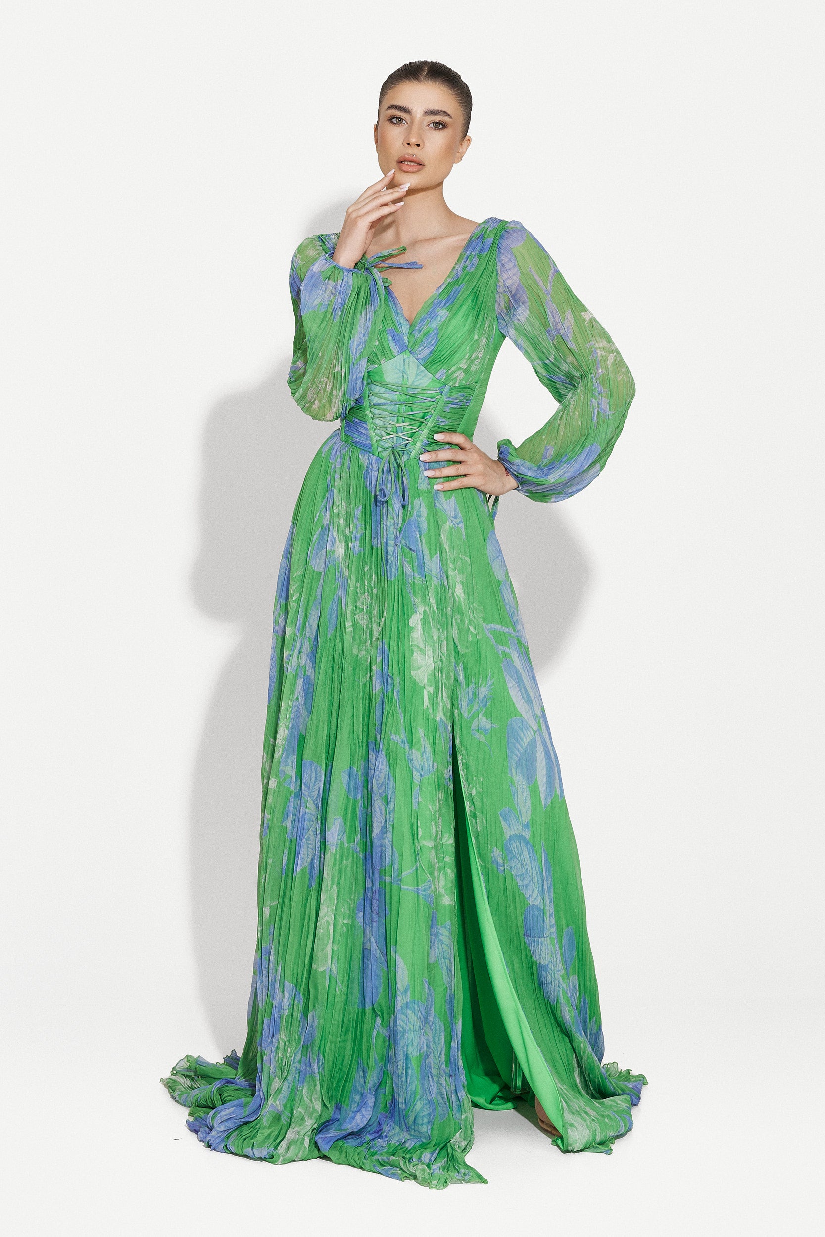 Long green dress for women Sintia Bogas