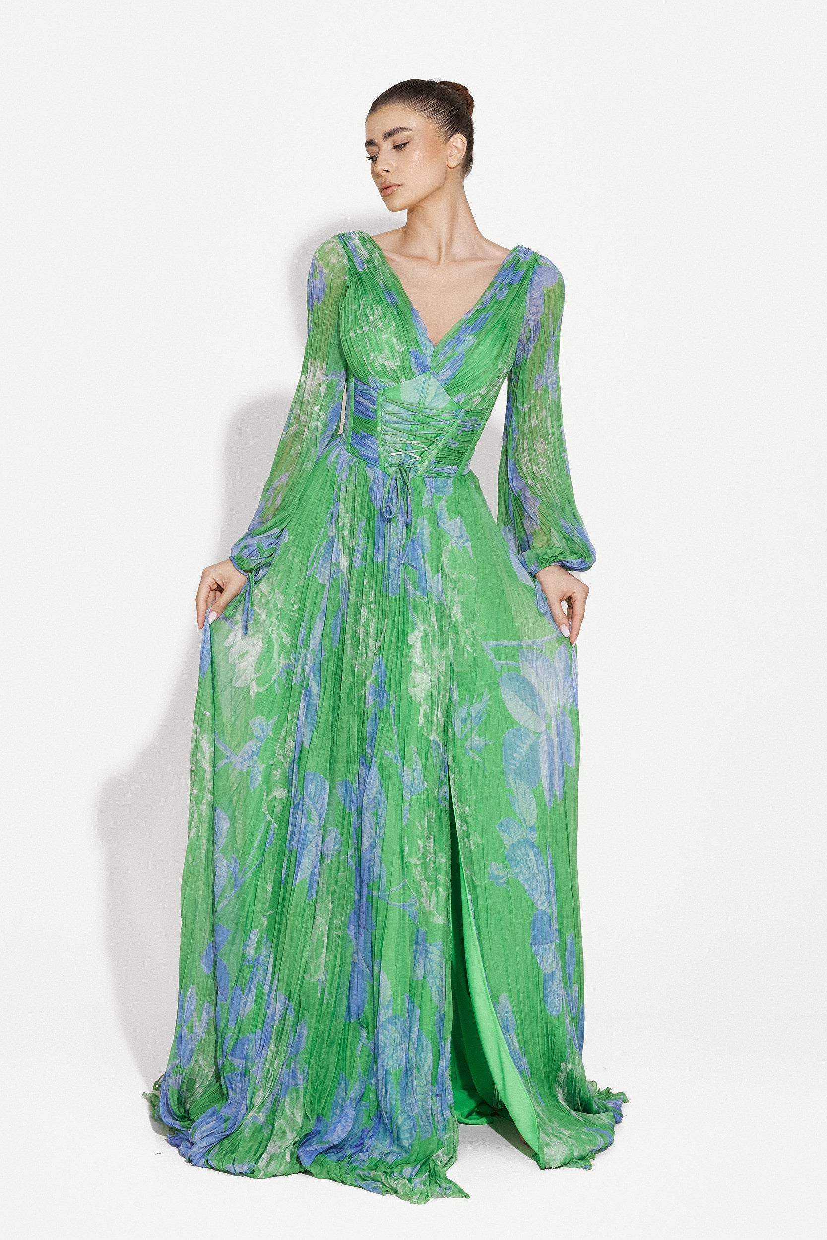 Long green dress for women Sintia Bogas