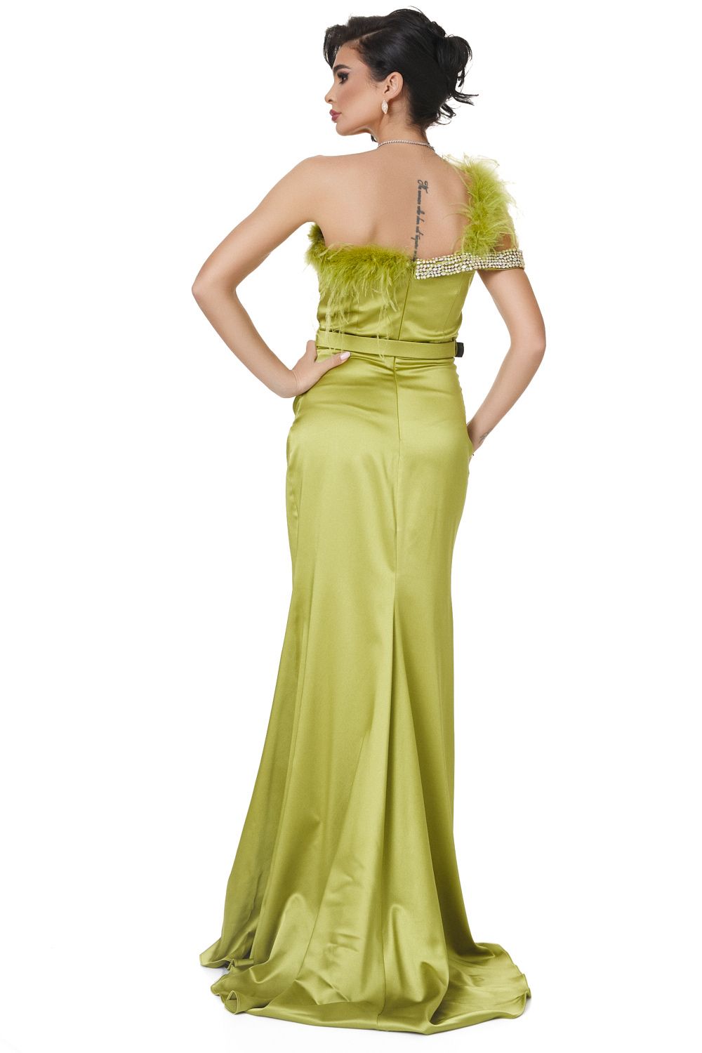 Rochie dama lunga verde Vomisla Bogas