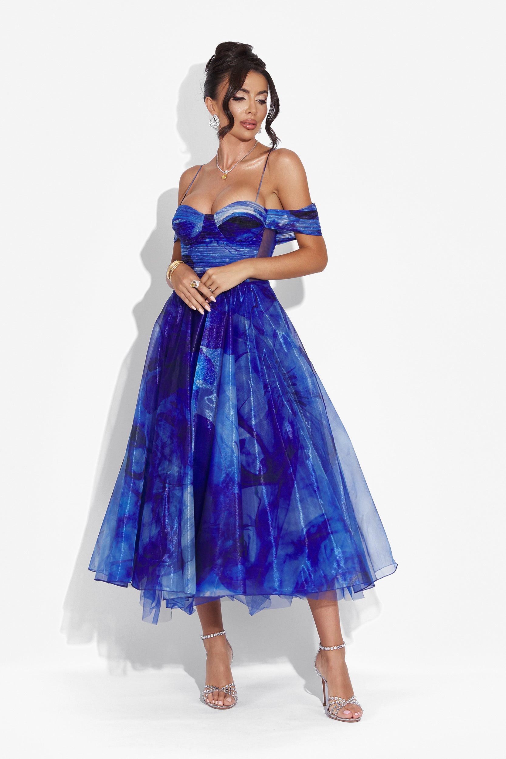 Rochie dama medie albastra Filipa Bogas