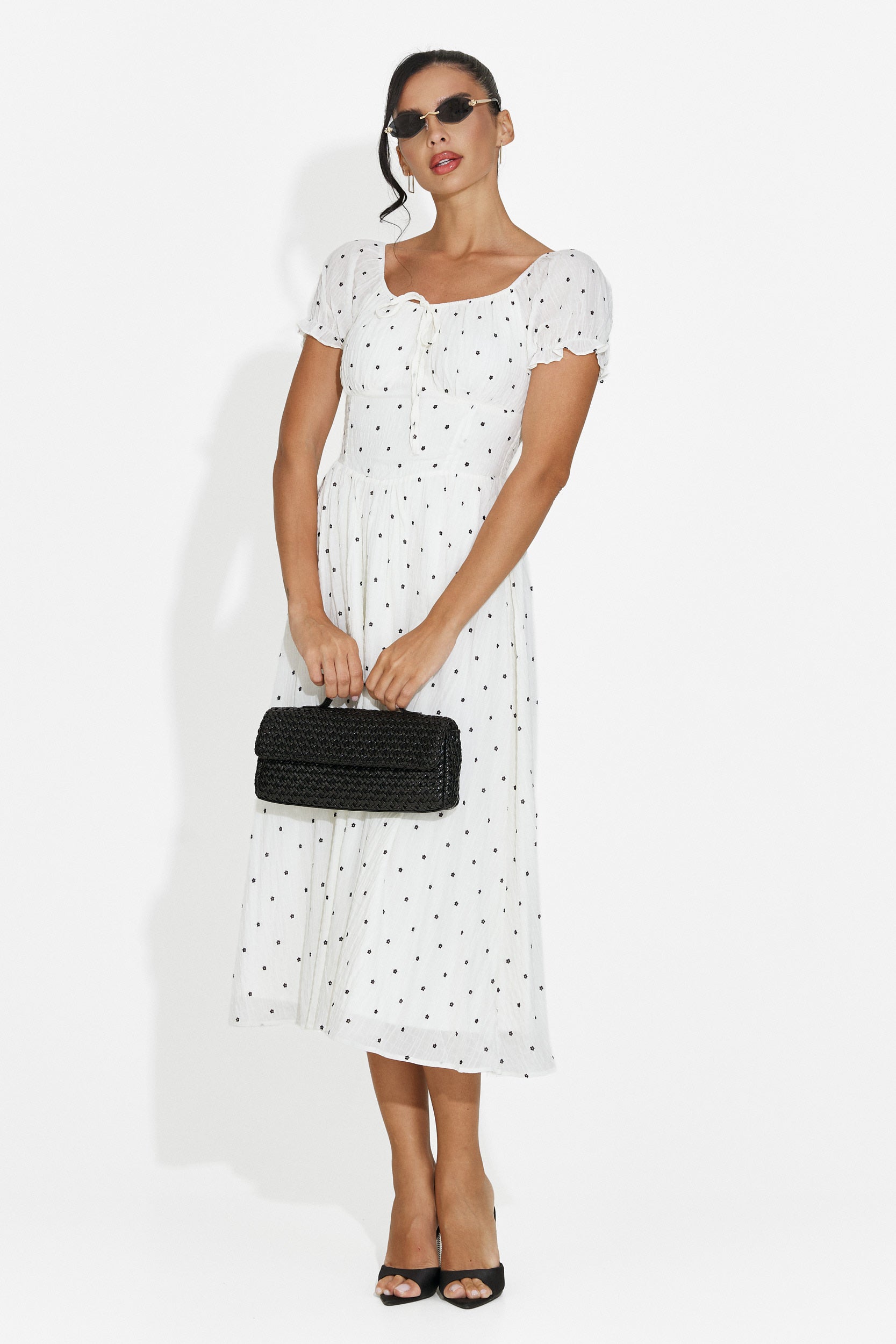 Rochie dama midi alba Elvilia Bogas