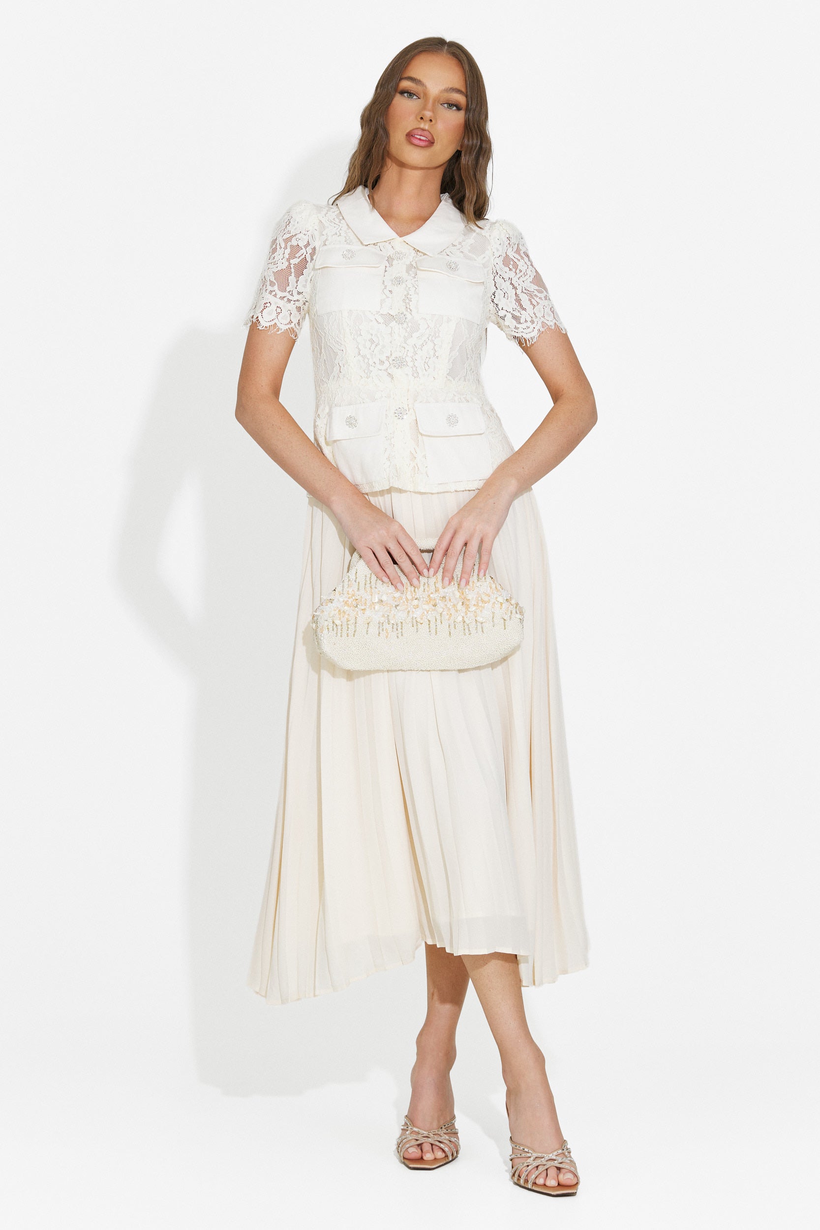 Rochie dama midi bej Sicosa Bogas