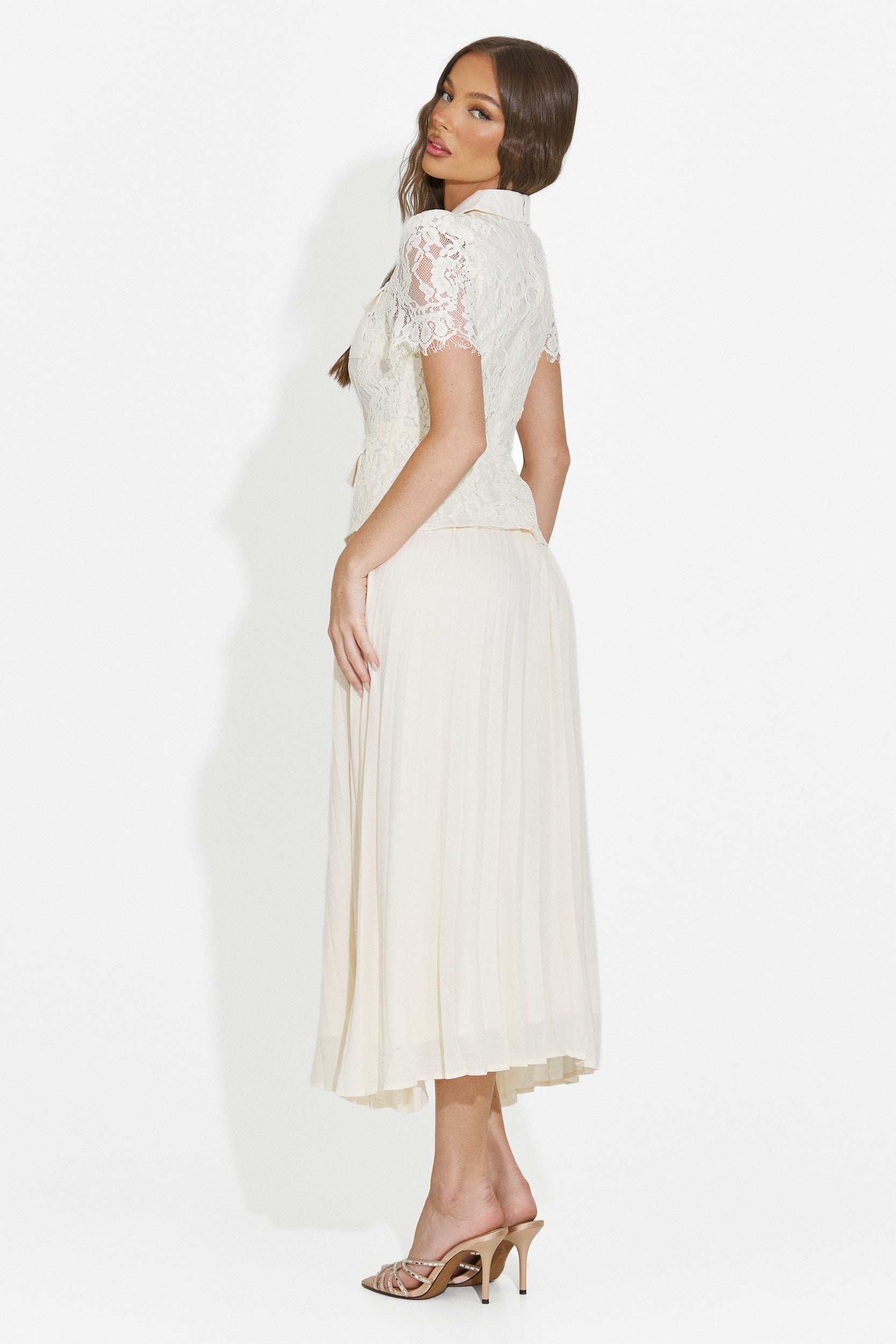 Rochie dama midi bej Sicosa Bogas