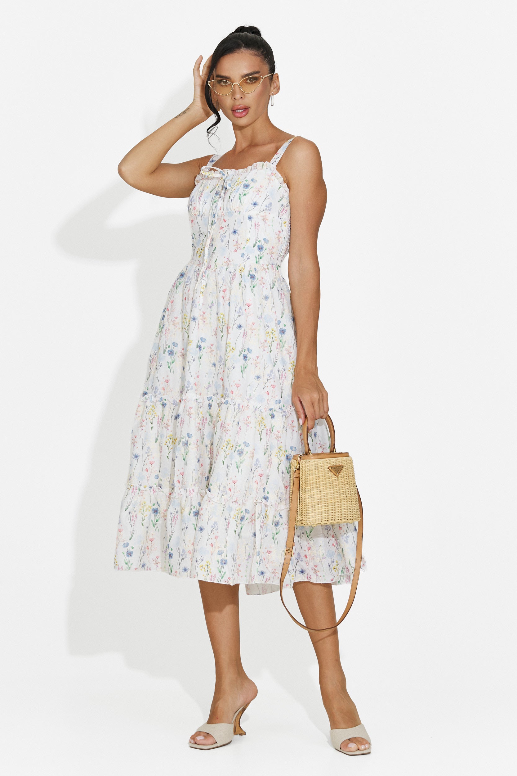 Rochie dama midi bleu Alisa Bogas