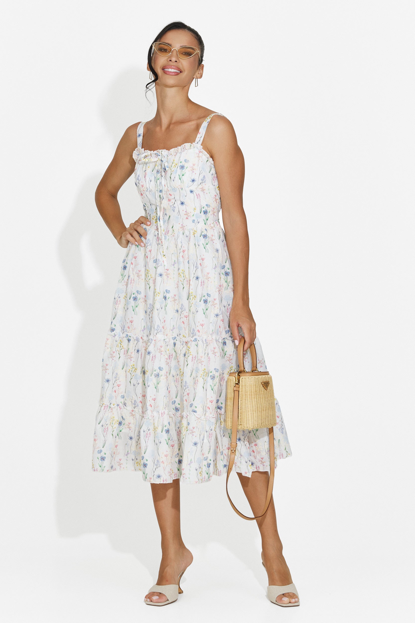 Rochie dama midi bleu Alisa Bogas