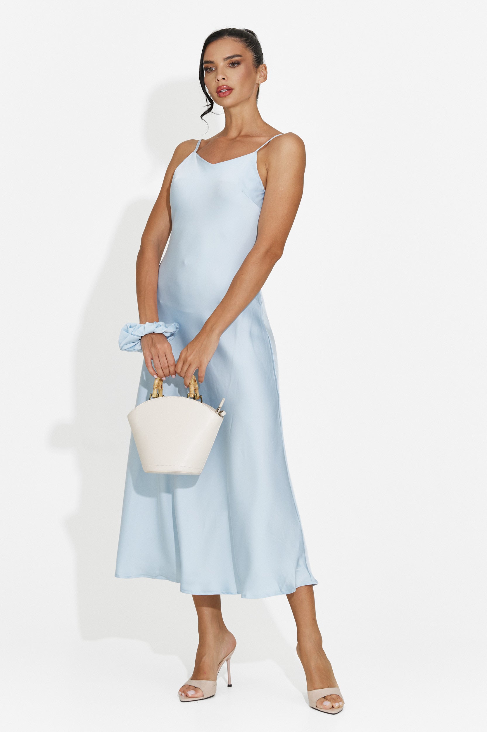 Rochie dama midi bleu Zimia Bogas