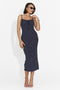 Rochie dama midi bleumarin Anamia Bogas
