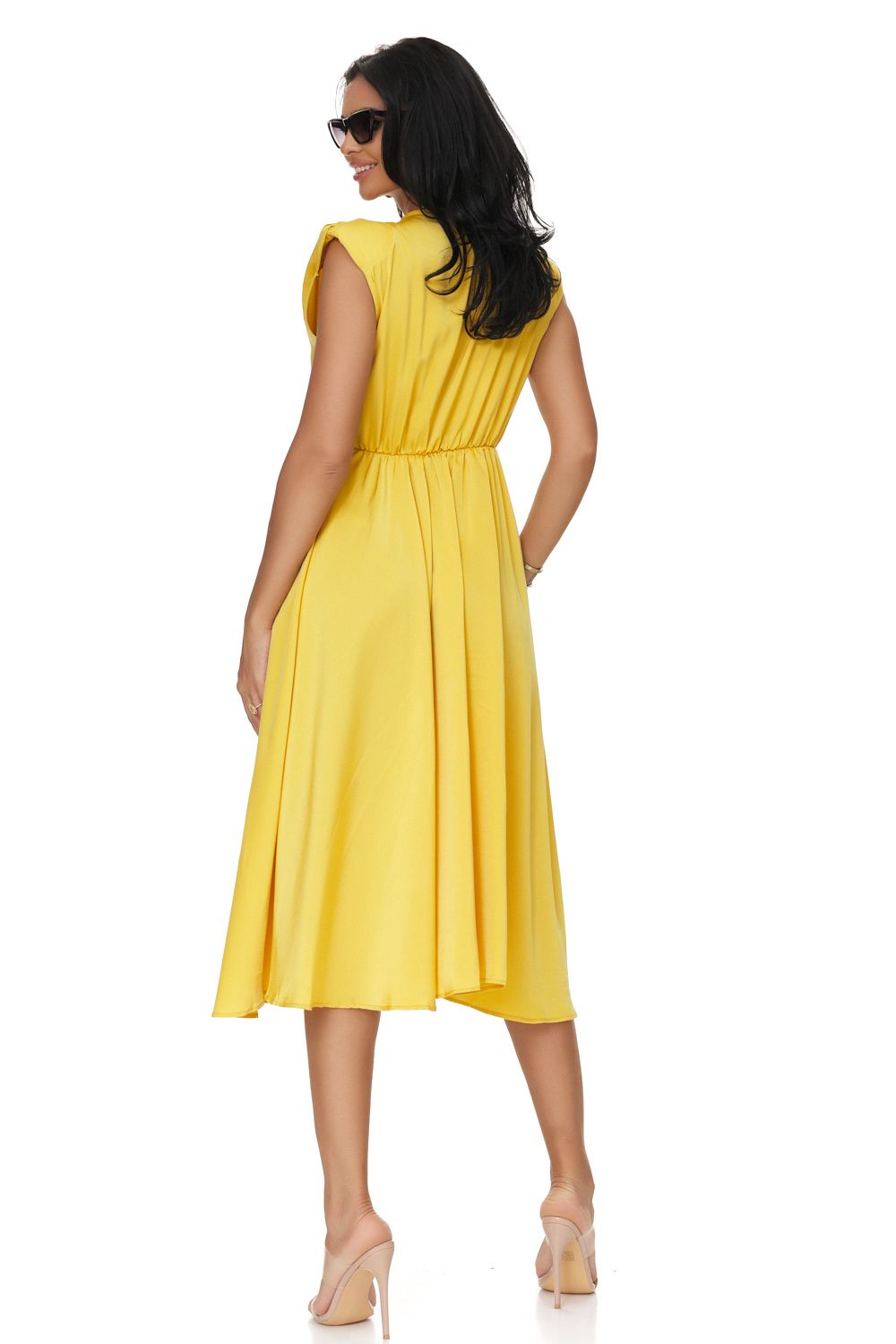 Rochie dama midi galbena Jemylis Bogas