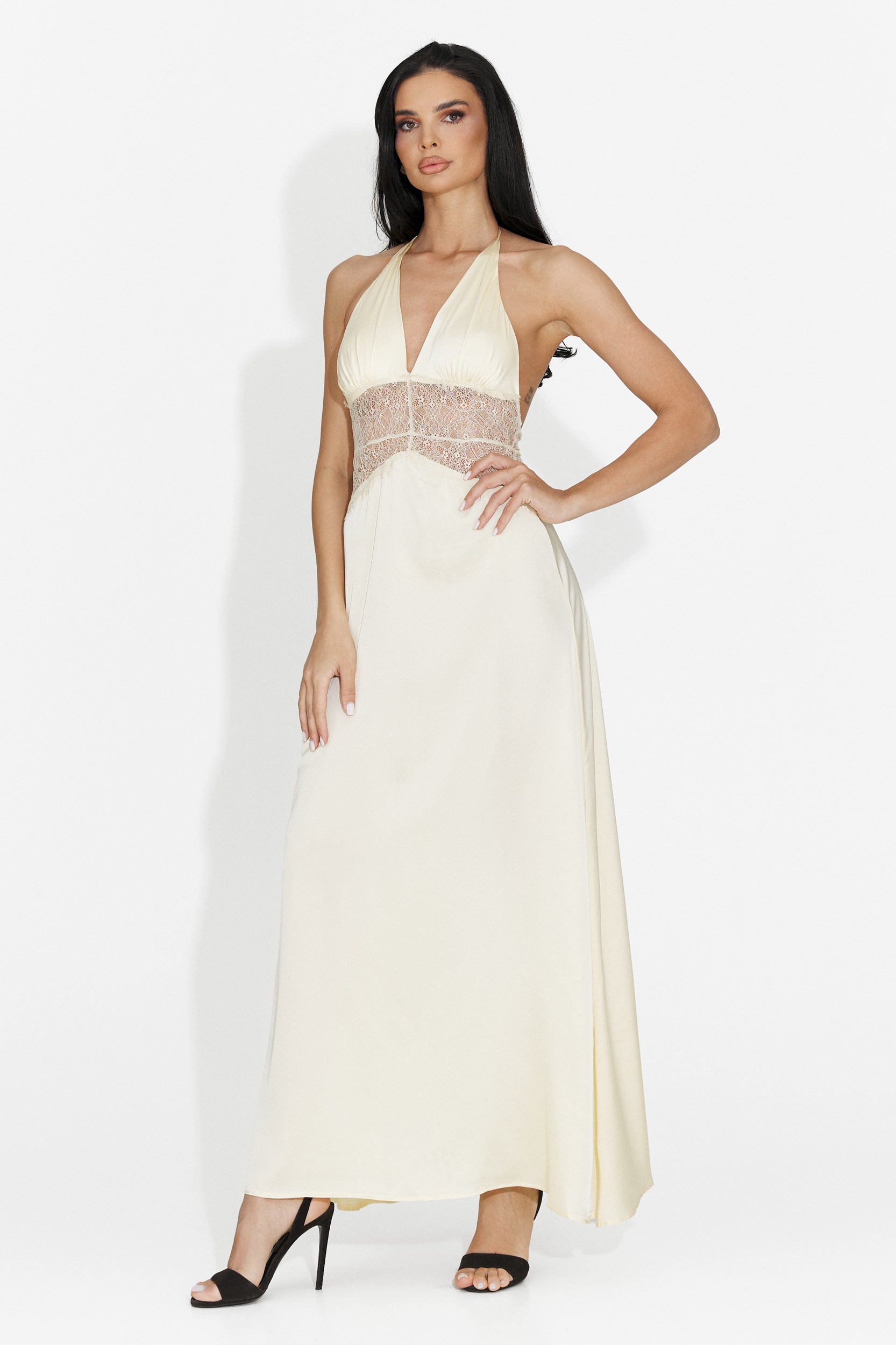 Rochie dama midi galbena Otivera Bogas