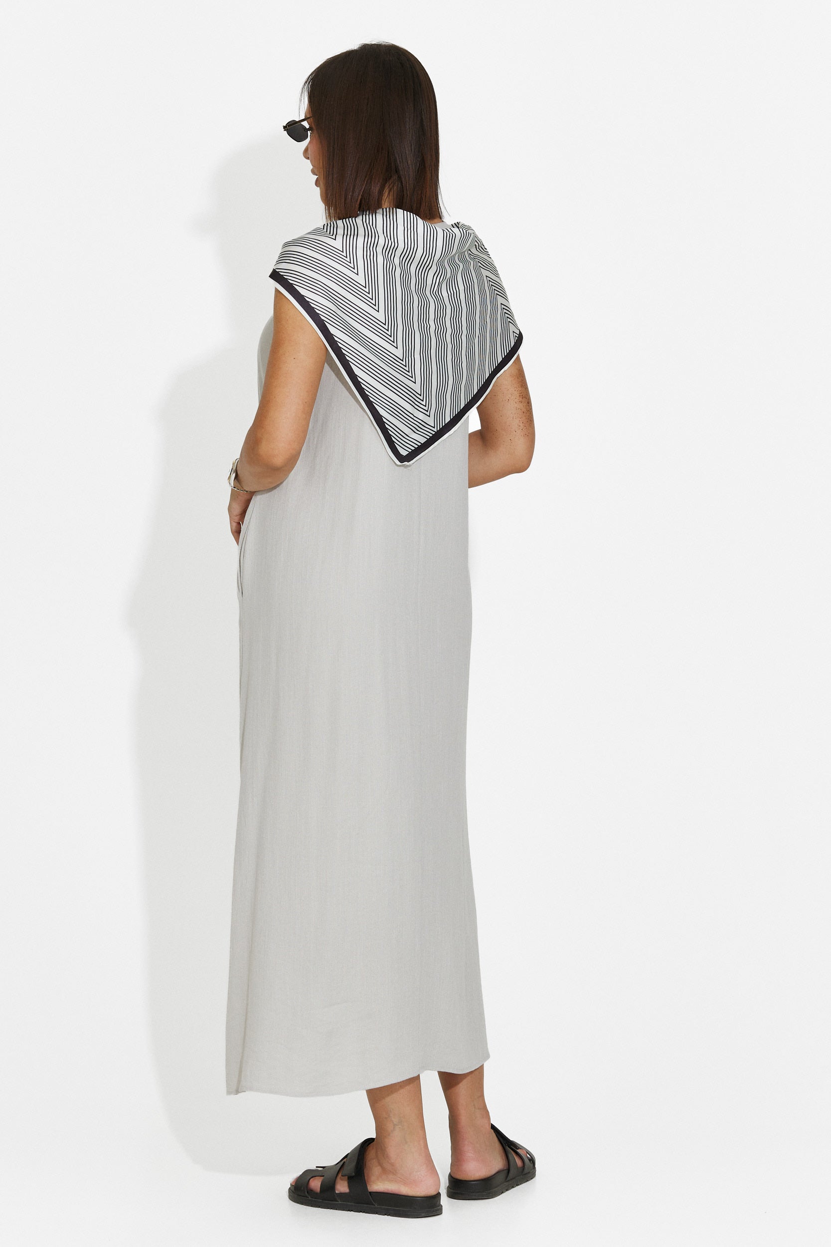 Rochie dama midi gri Alievia Bogas