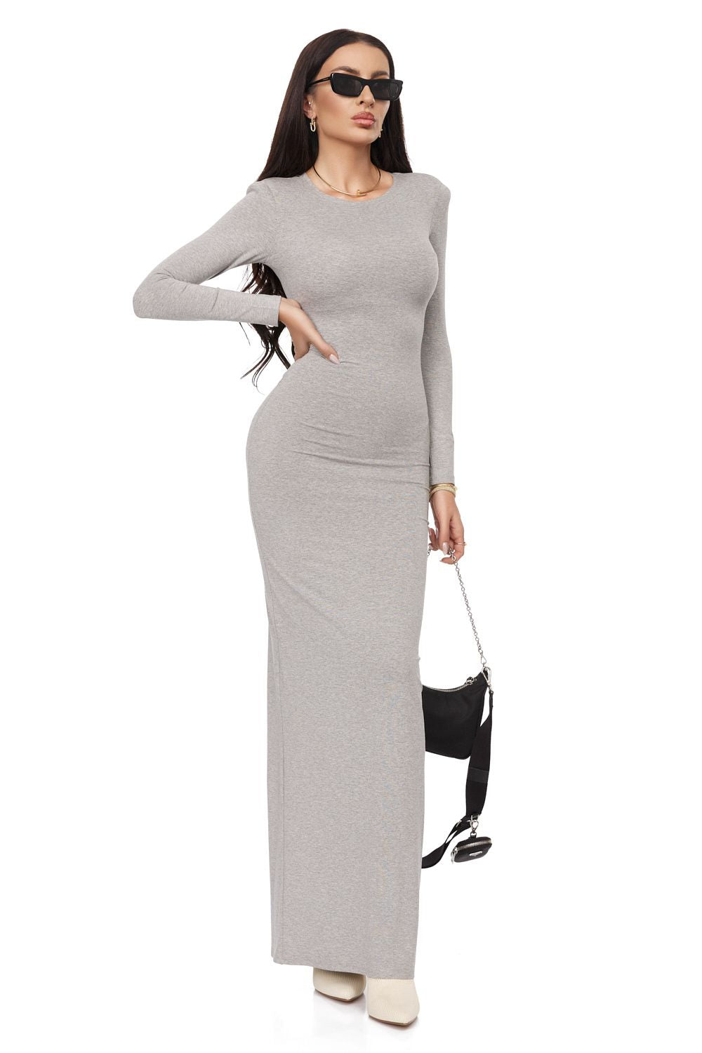 Rochie dama midi gri Sincelis Bogas