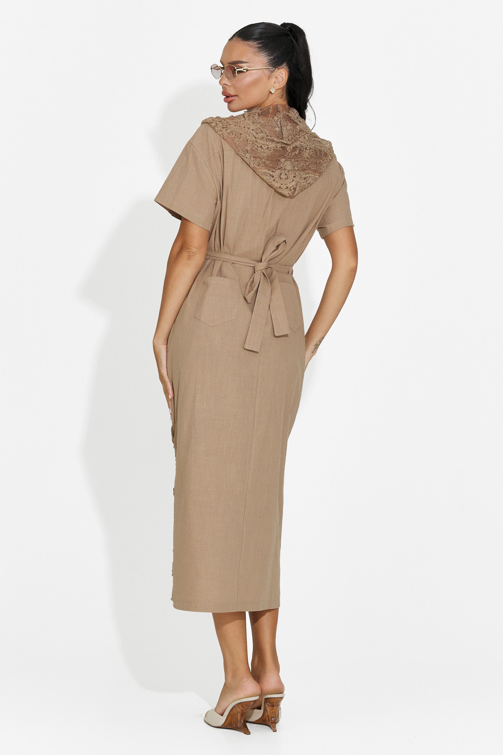 Rochie dama midi maro Aneira Bogas