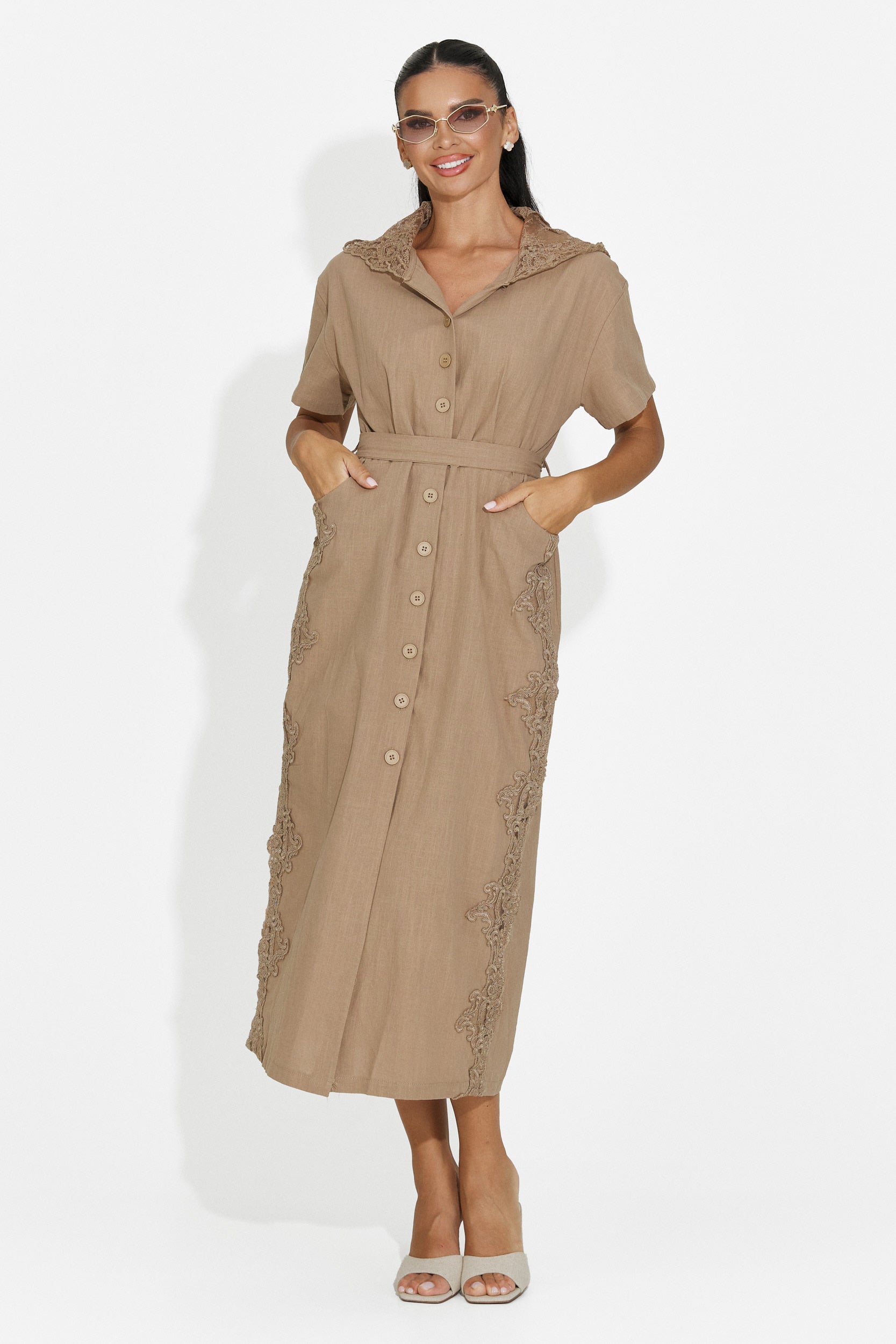 Rochie dama midi maro Aneira Bogas