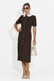 Rochie dama midi maro Ernesta Bogas