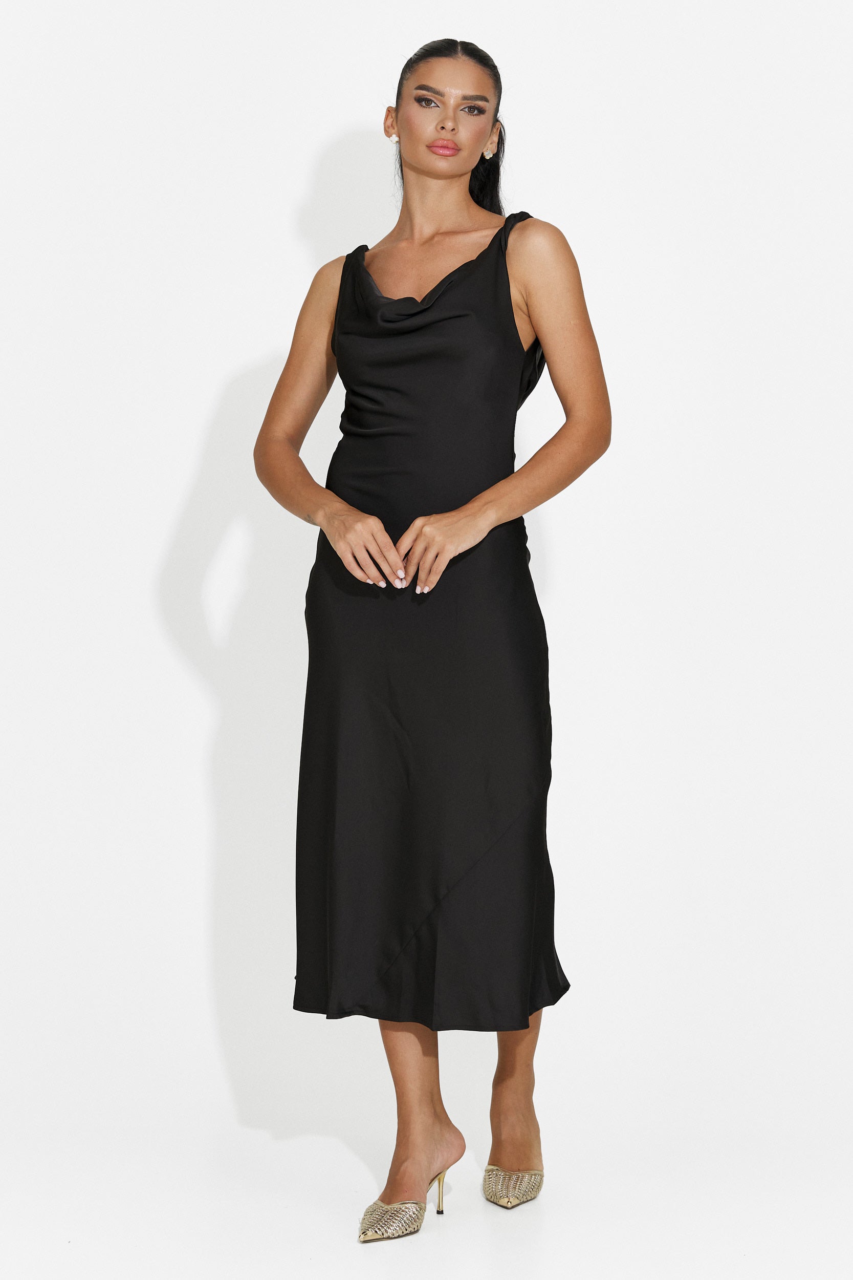 Rochie dama midi neagra Aliria Bogas