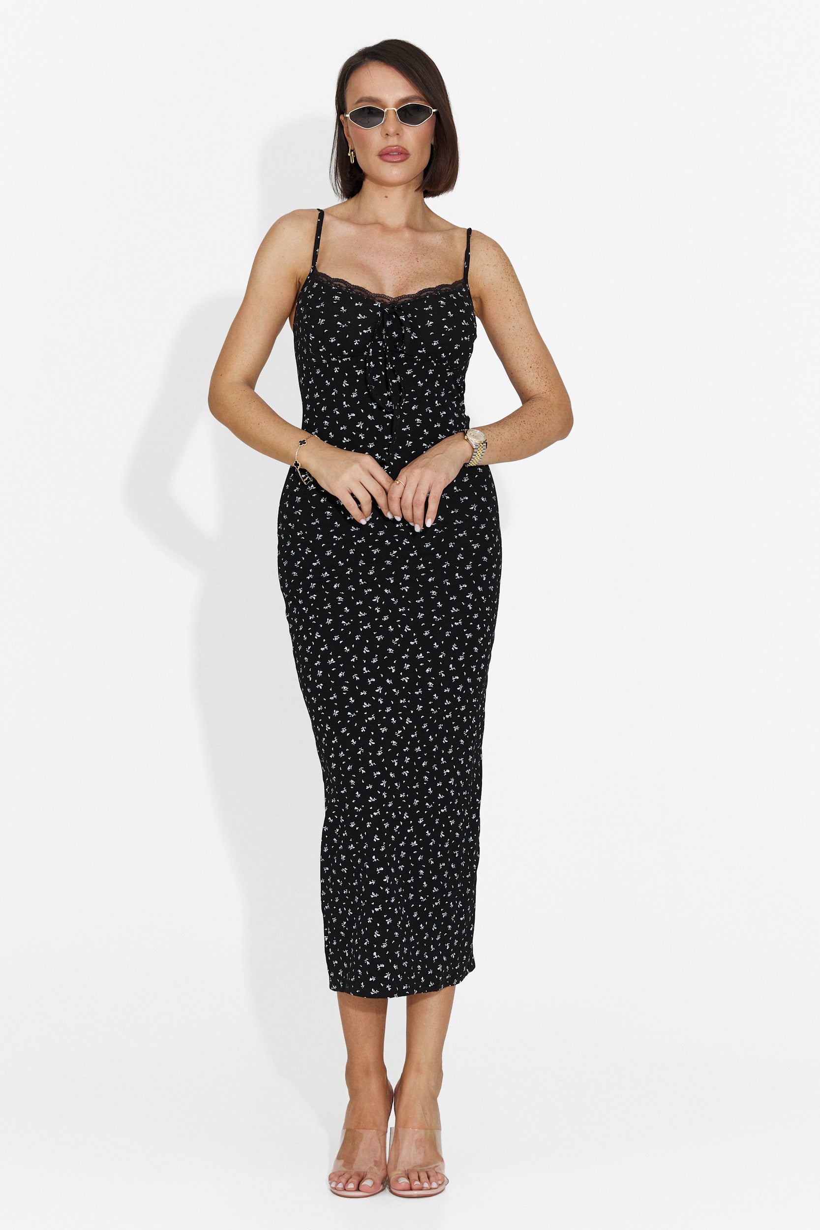 Rochie dama midi neagra Anamia Bogas