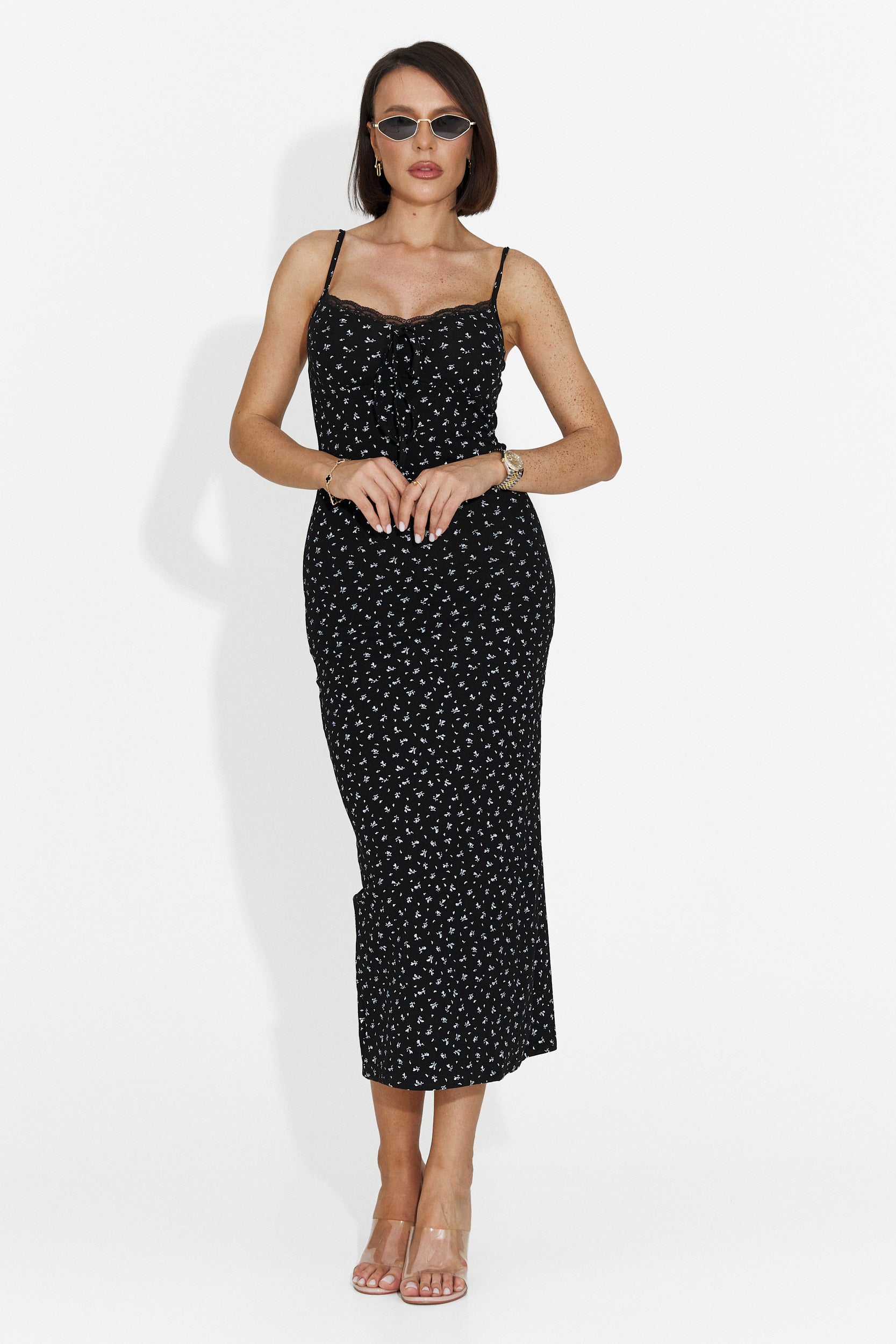 Rochie dama midi neagra Anamia Bogas