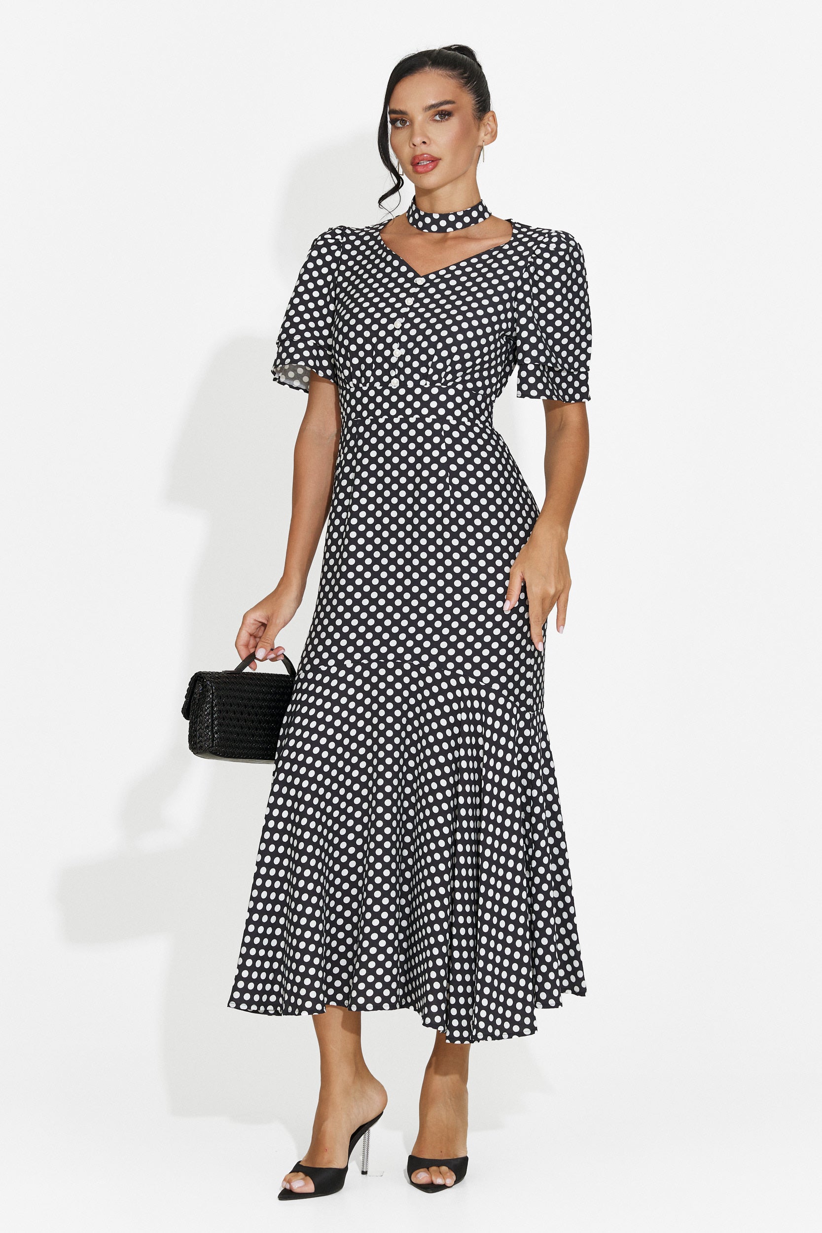Rochie dama midi neagra Antoneia Bogas