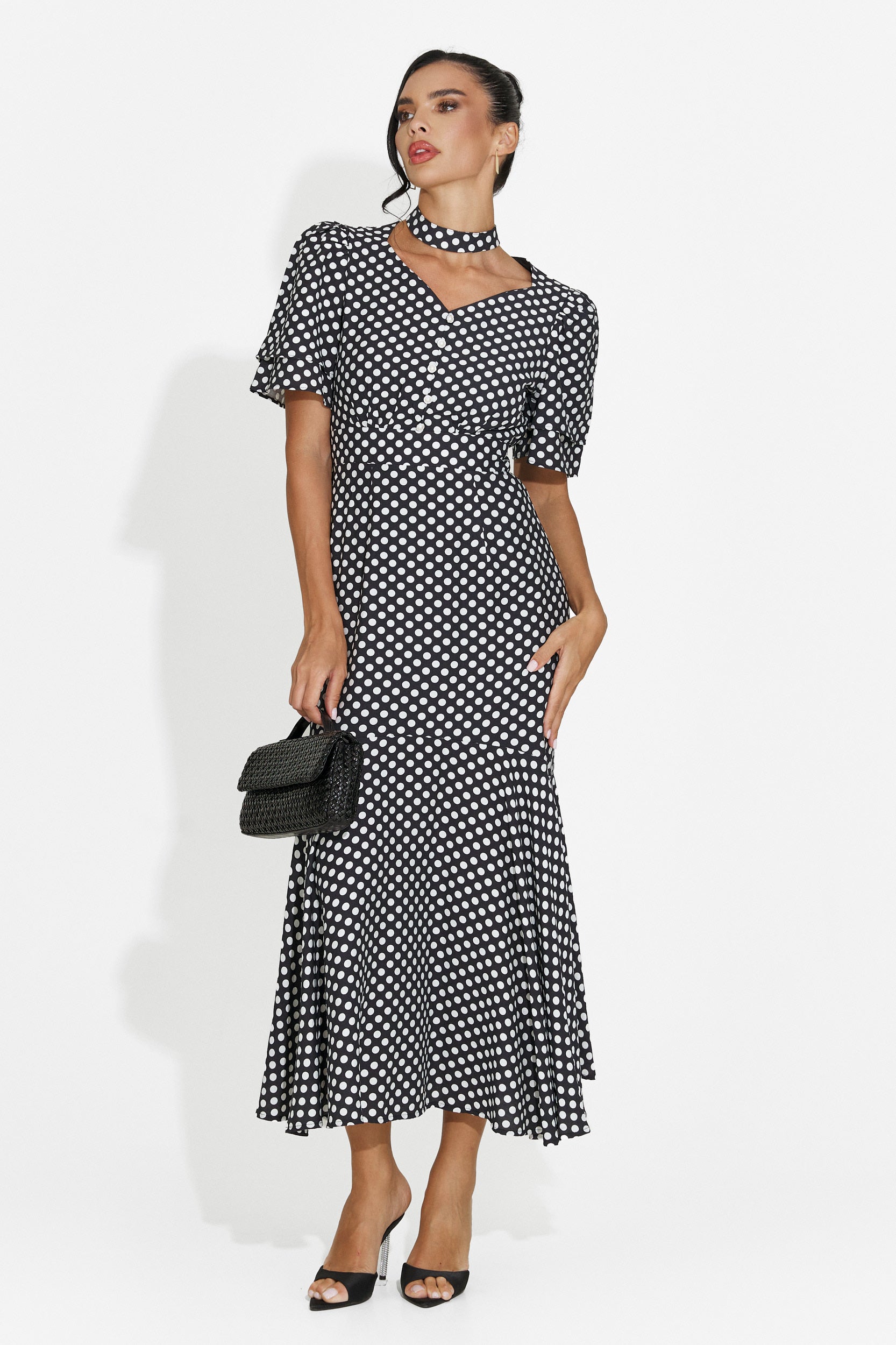 Rochie dama midi neagra Antoneia Bogas