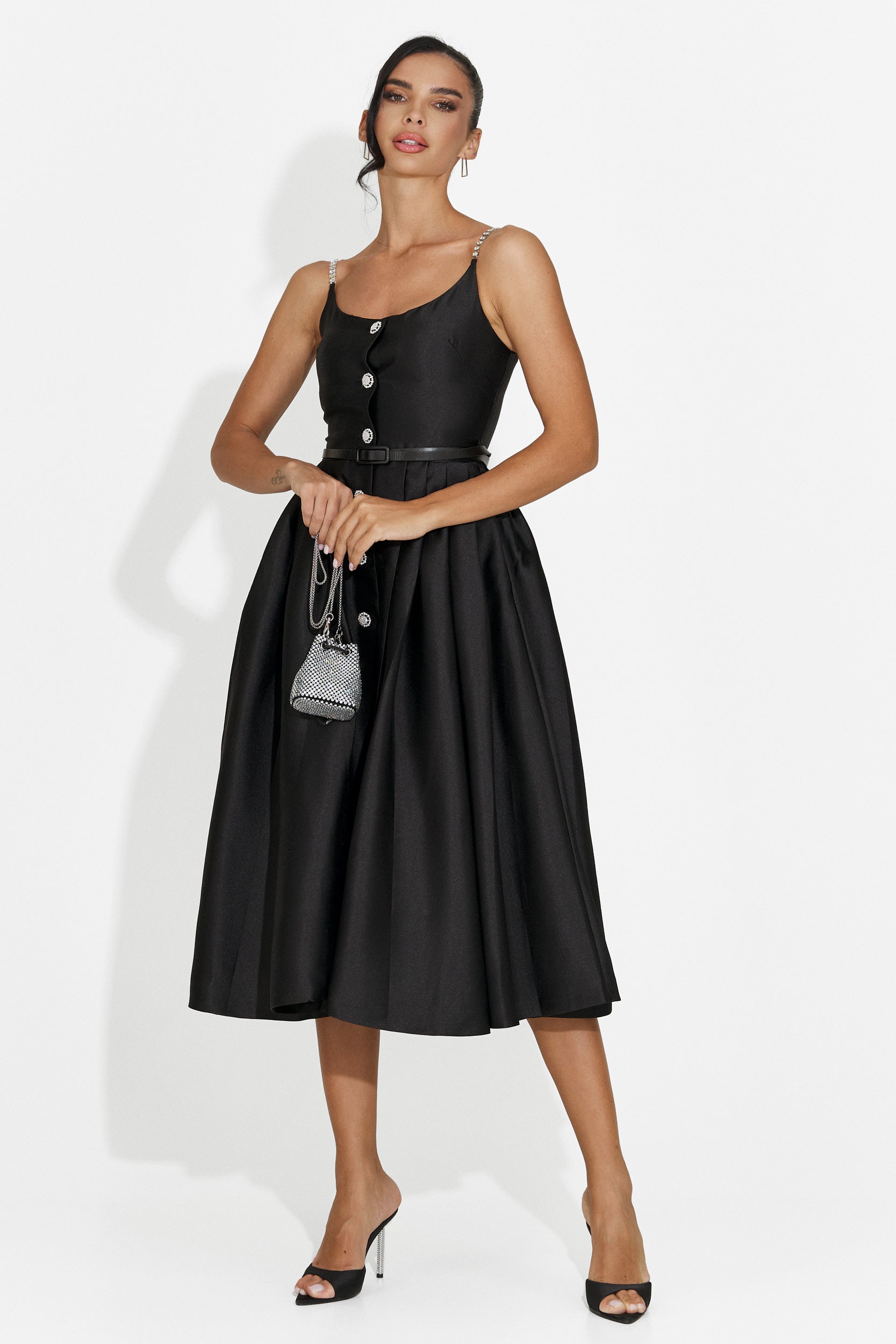 Rochie dama midi neagra Florinela Bogas