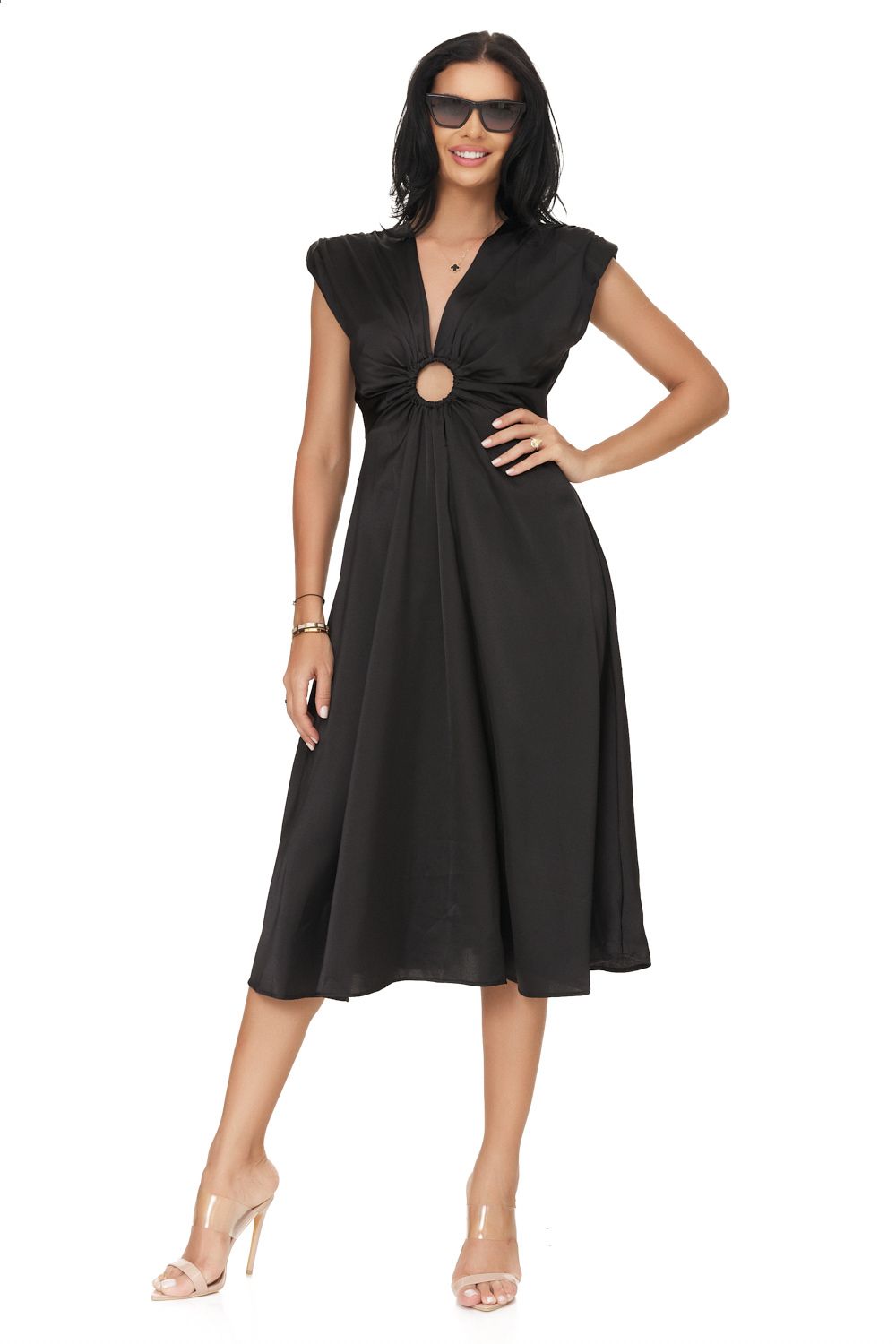 Rochie dama midi neagra Jemylis Bogas