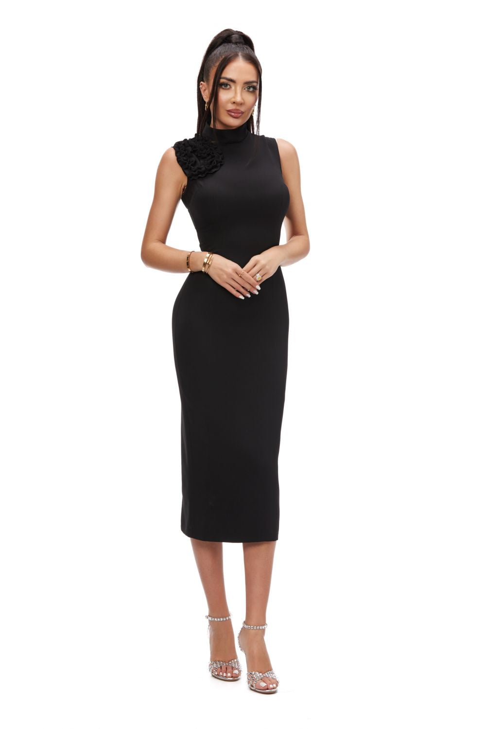 Rochie dama midi neagra Priority Bogas