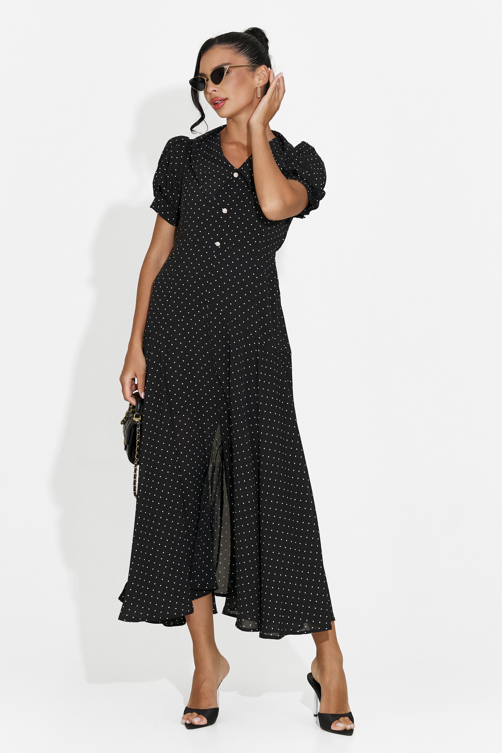 Rochie dama midi neagra Taisiana Bogas