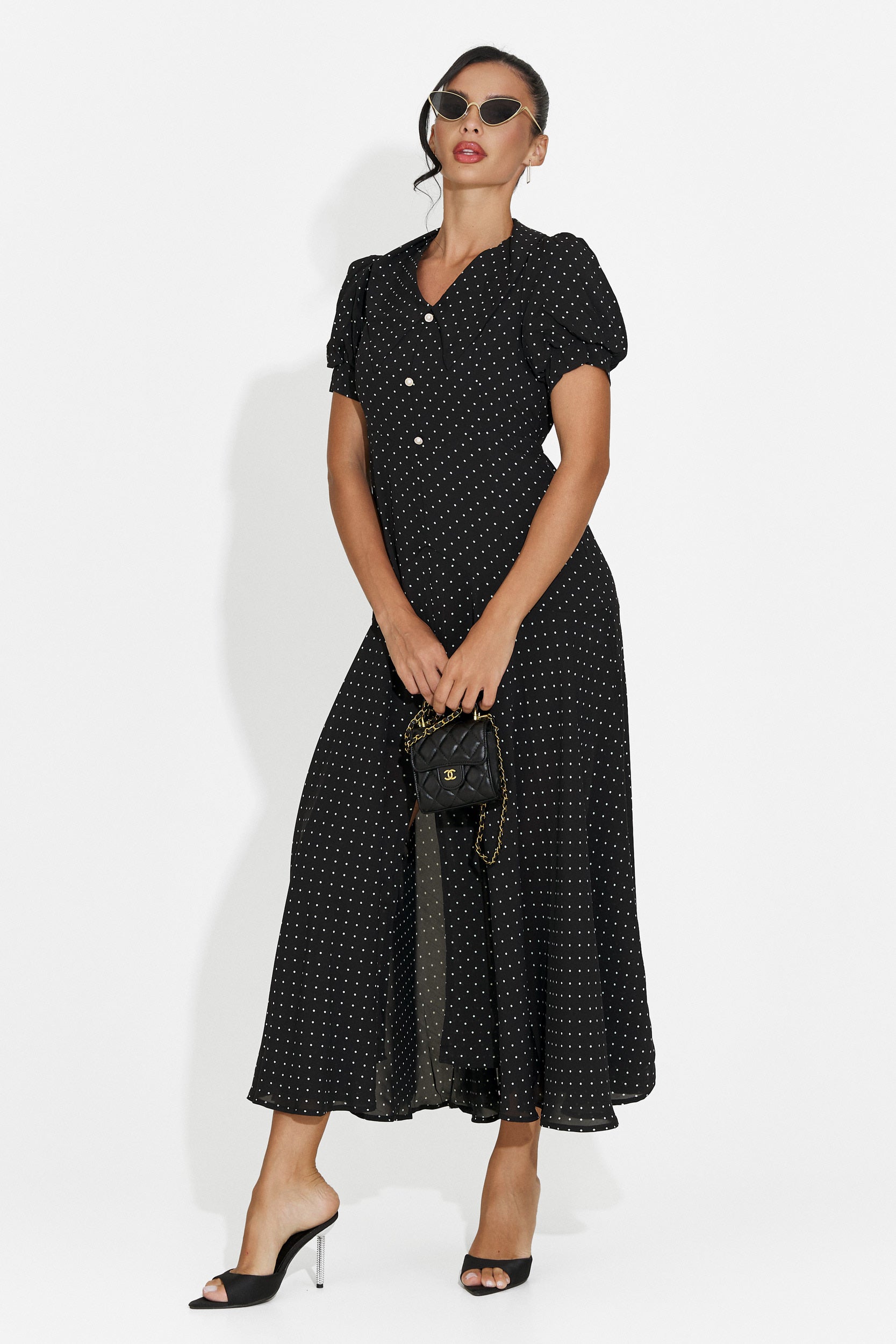 Rochie dama midi neagra Taisiana Bogas