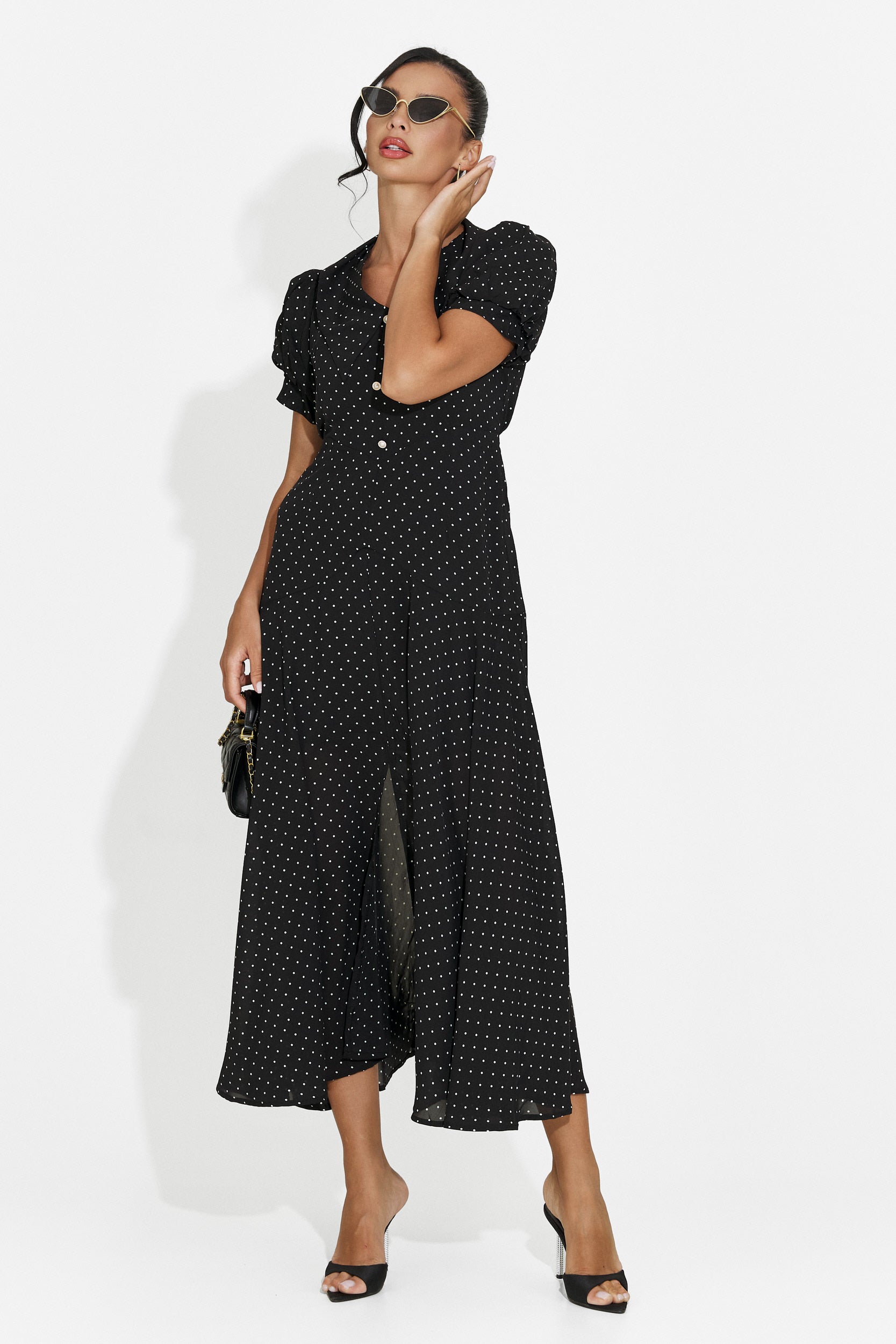 Rochie dama midi neagra Taisiana Bogas