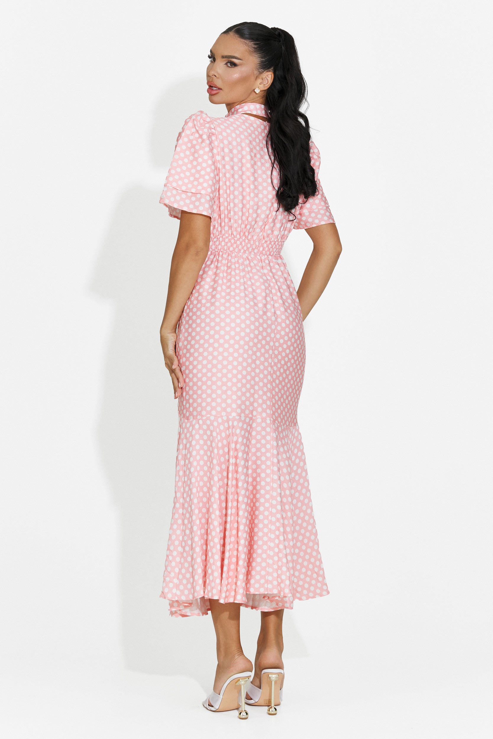 Rochie dama midi roz Antoneia Bogas