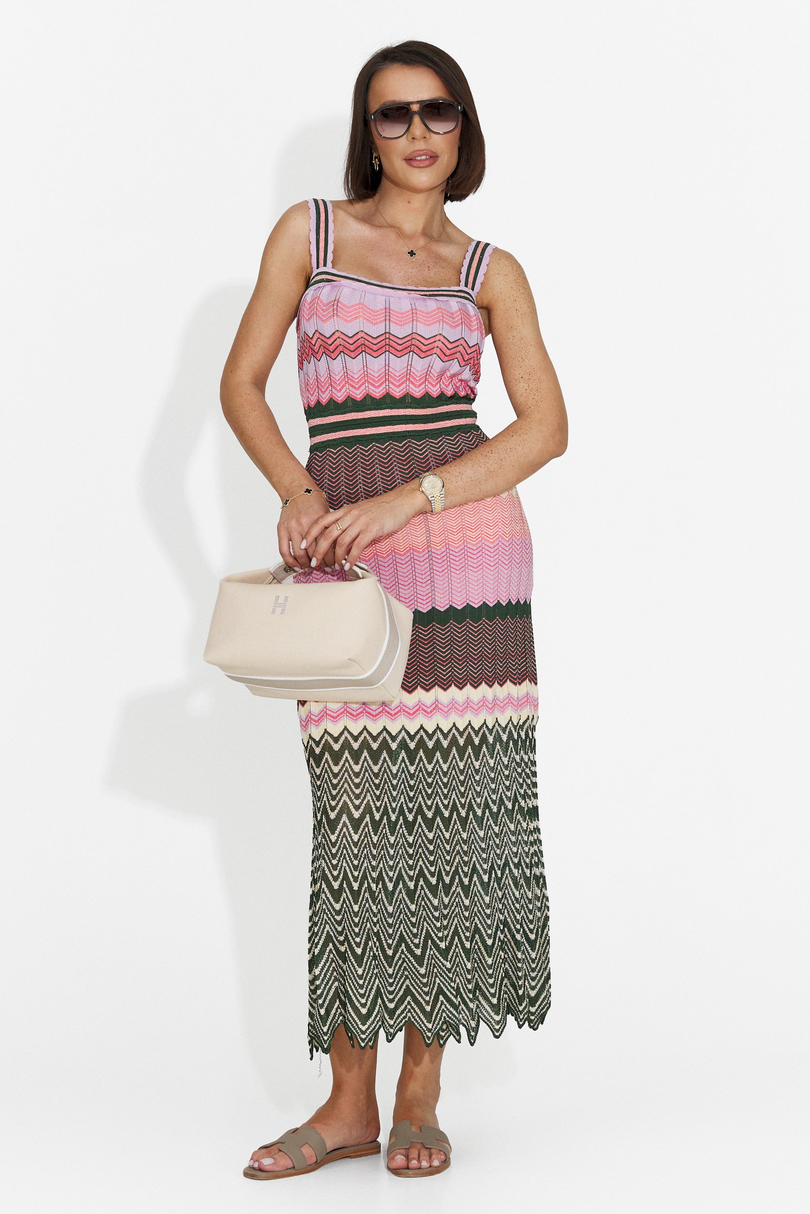 Rochie dama midi roz Mihely Bogas