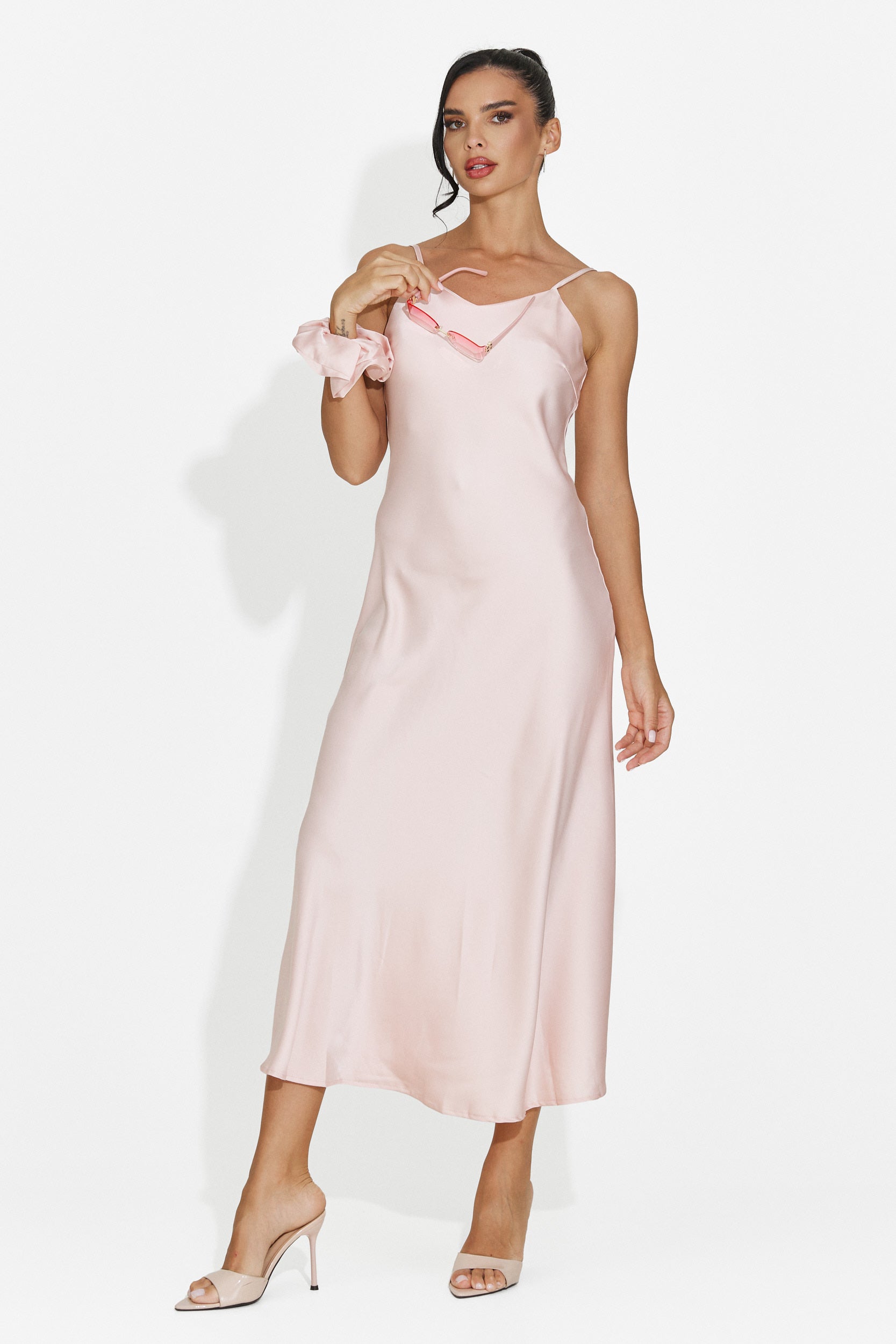 Rochie dama midi roz Zimia Bogas