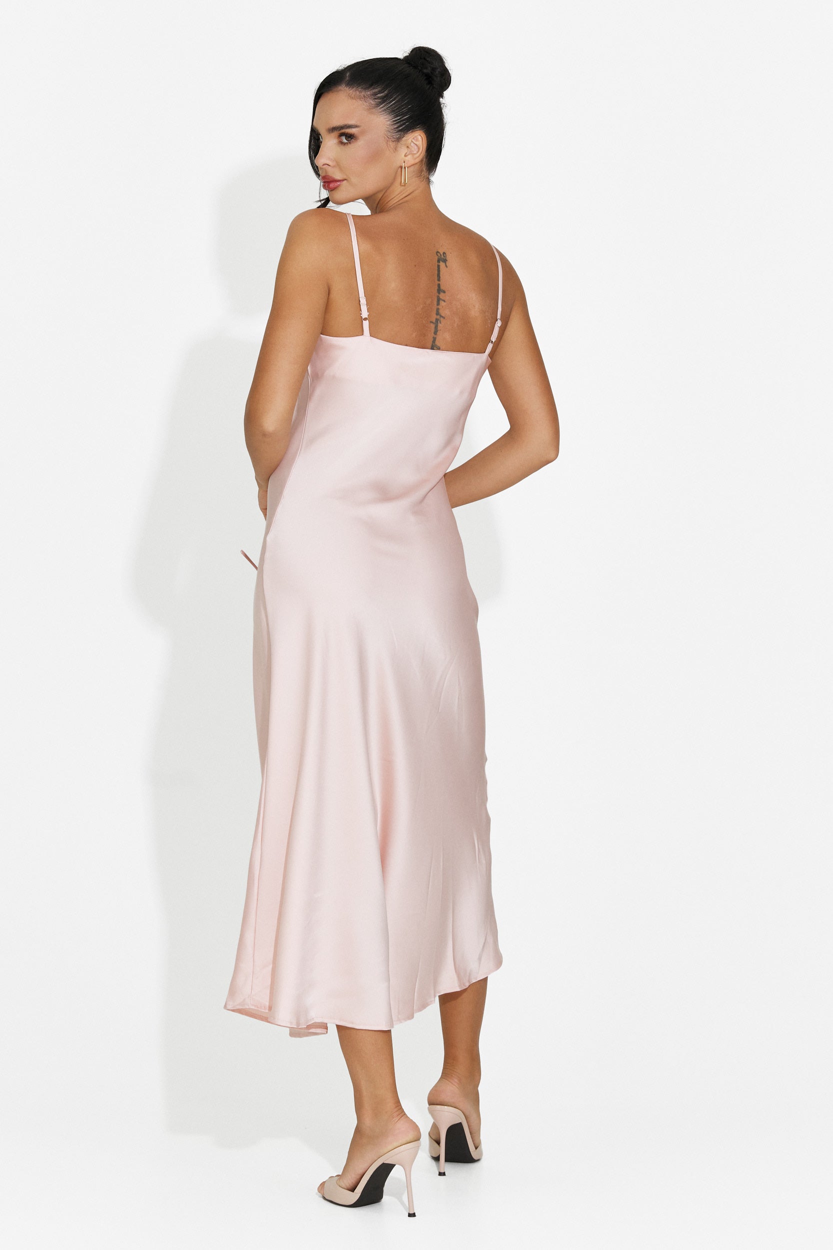 Rochie dama midi roz Zimia Bogas