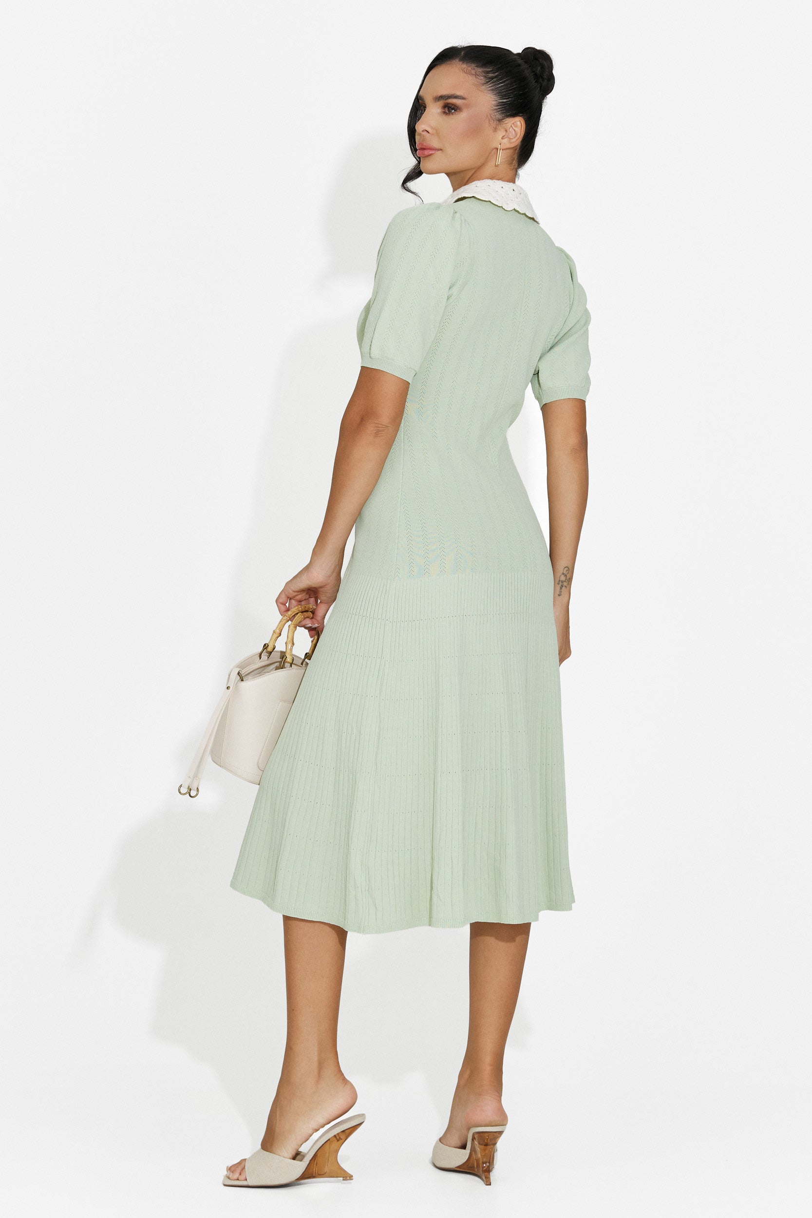 Rochie dama midi verde Ernesta Bogas