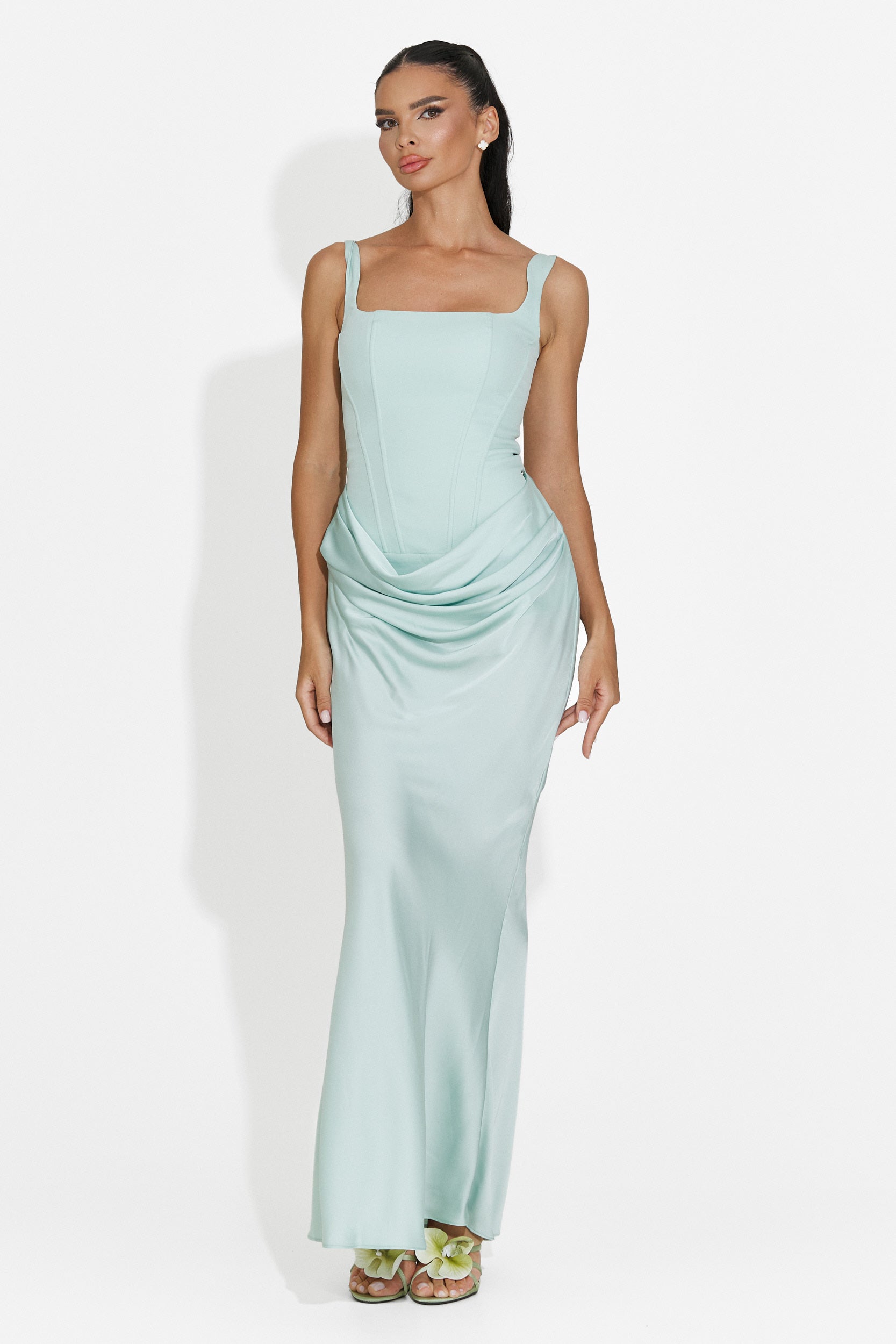 Rochie dama midi verde Kaviala Bogas