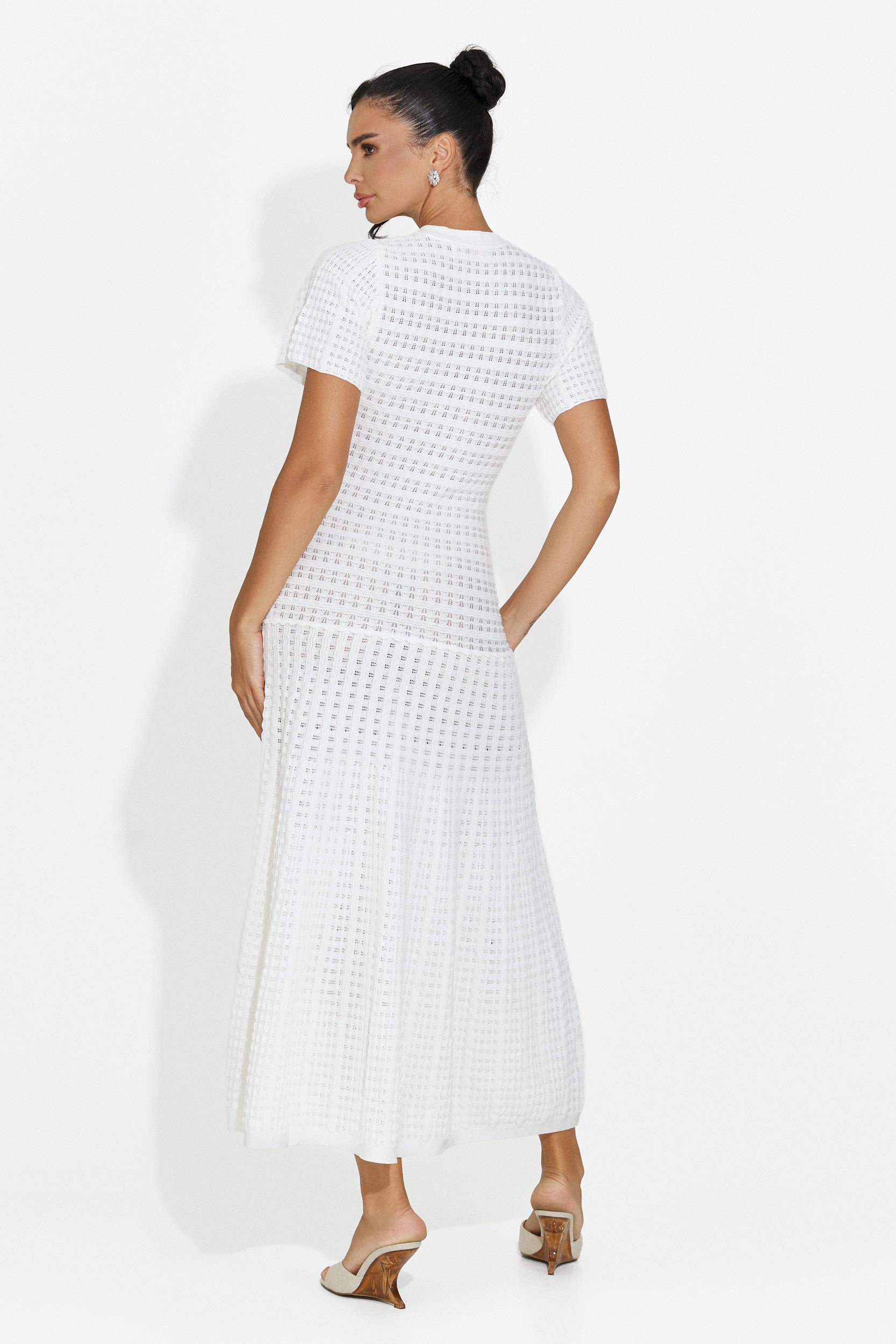Rochie dama scurta alb Azania Bogas