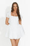 Rochie dama scurta alba Alesandria Bogas
