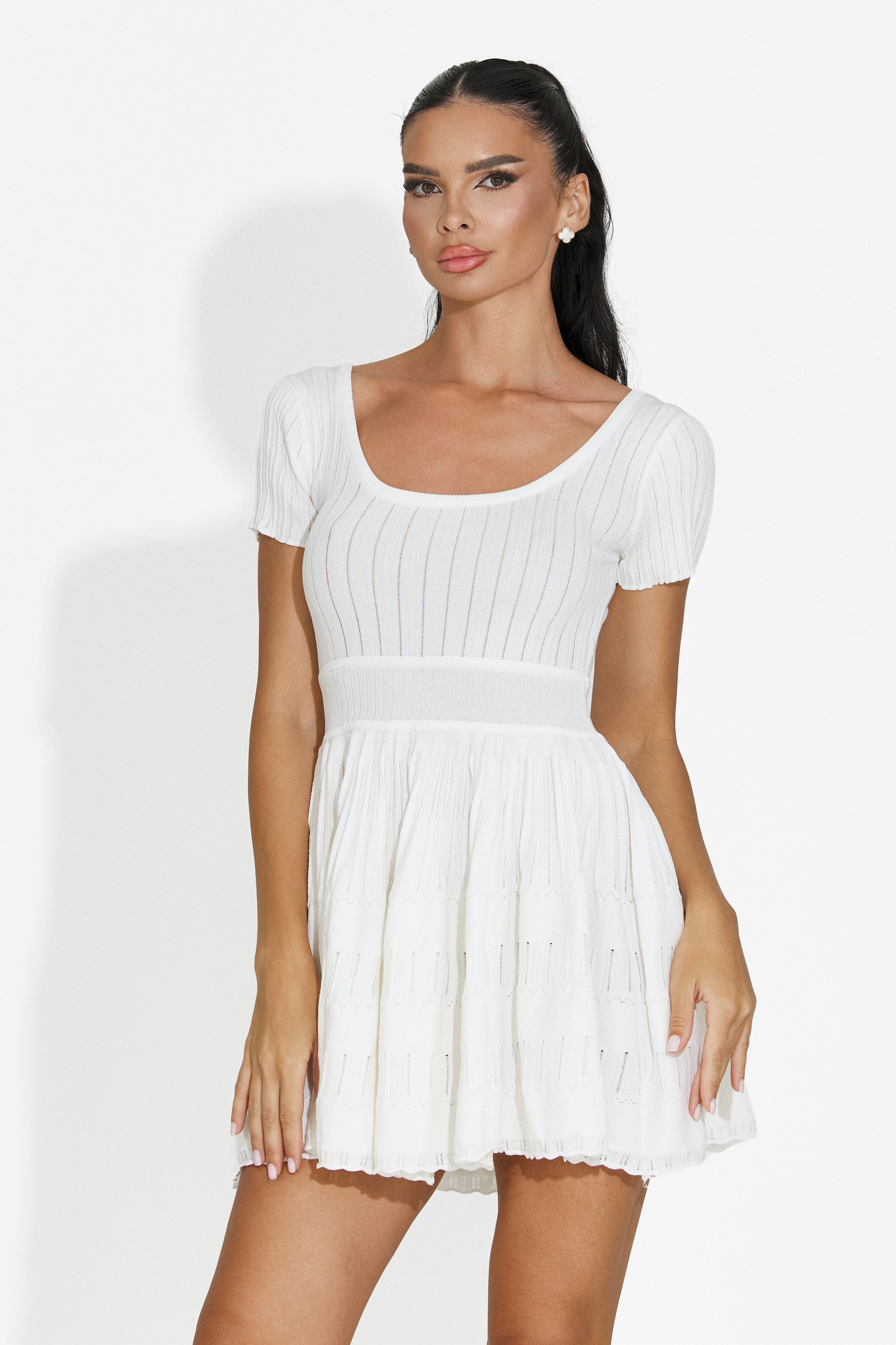 Rochie dama scurta alba Althea Bogas