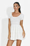 Rochie dama scurta alba Althea Bogas