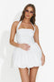 Rochie dama scurta alba Altira Bogas