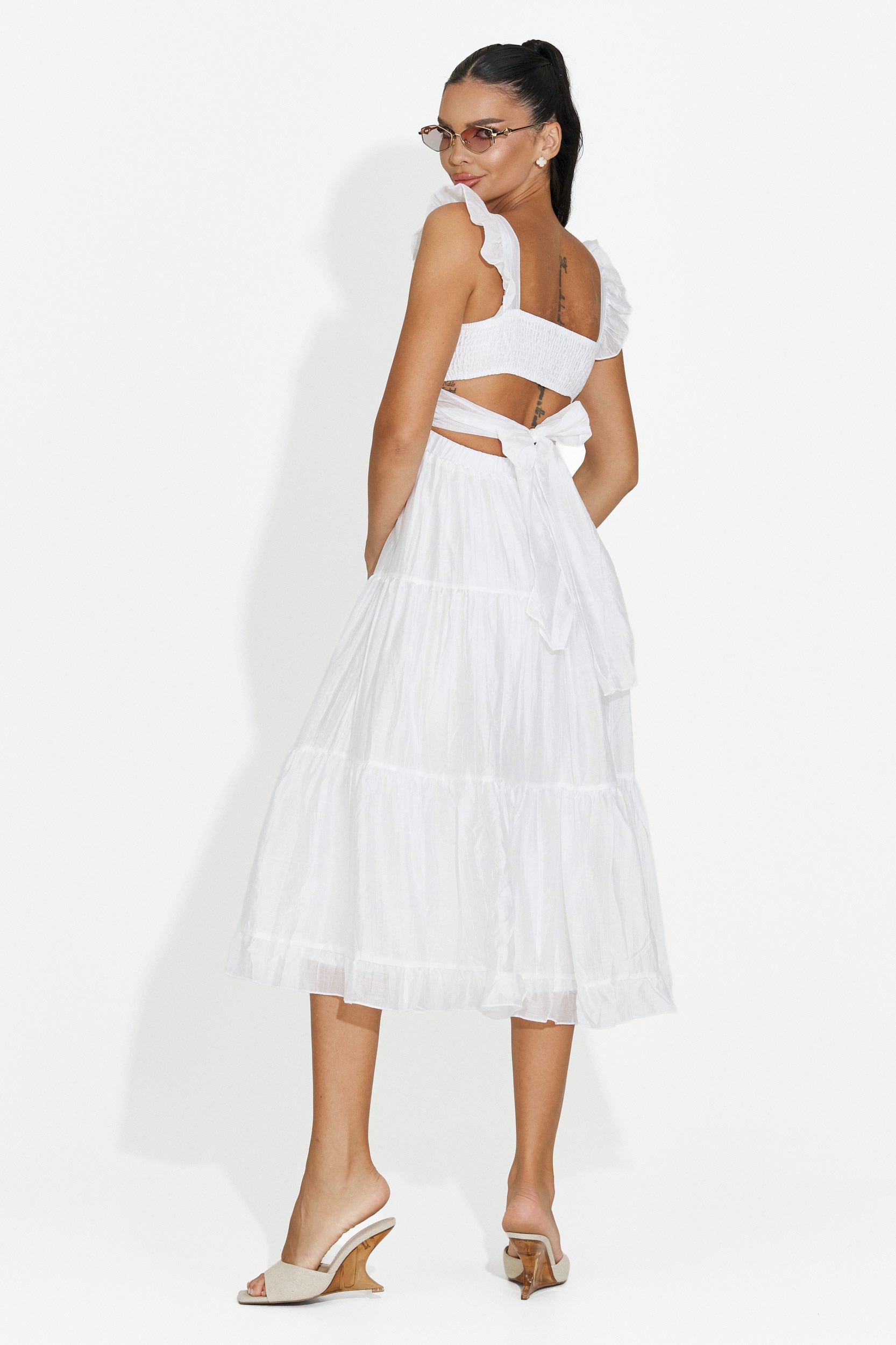 Rochie dama scurta alba Camenia Bogas