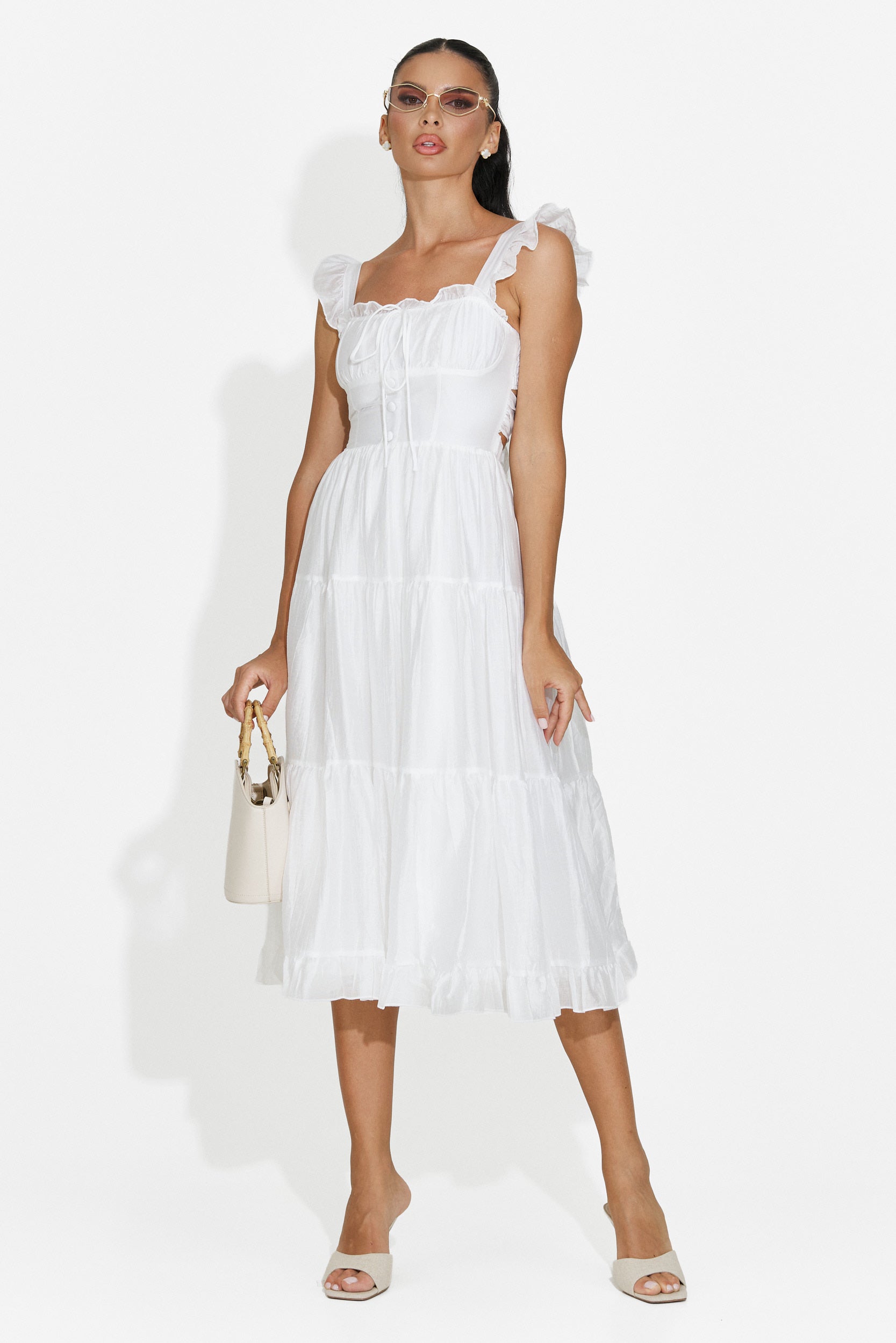 Rochie dama scurta alba Camenia Bogas