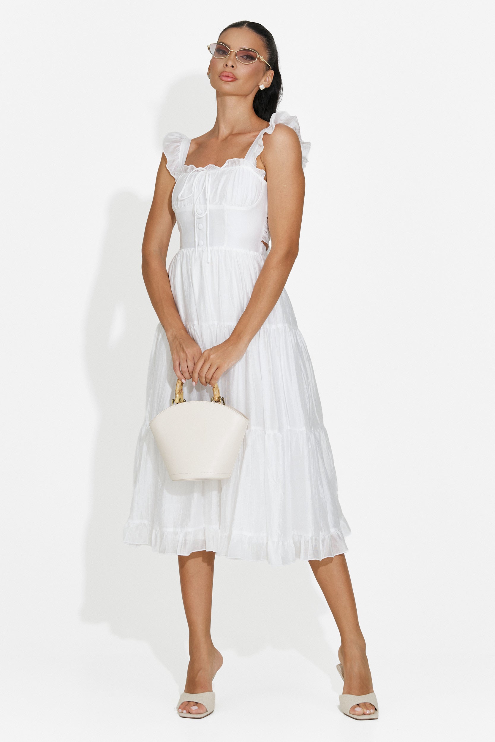 Rochie dama scurta alba Camenia Bogas