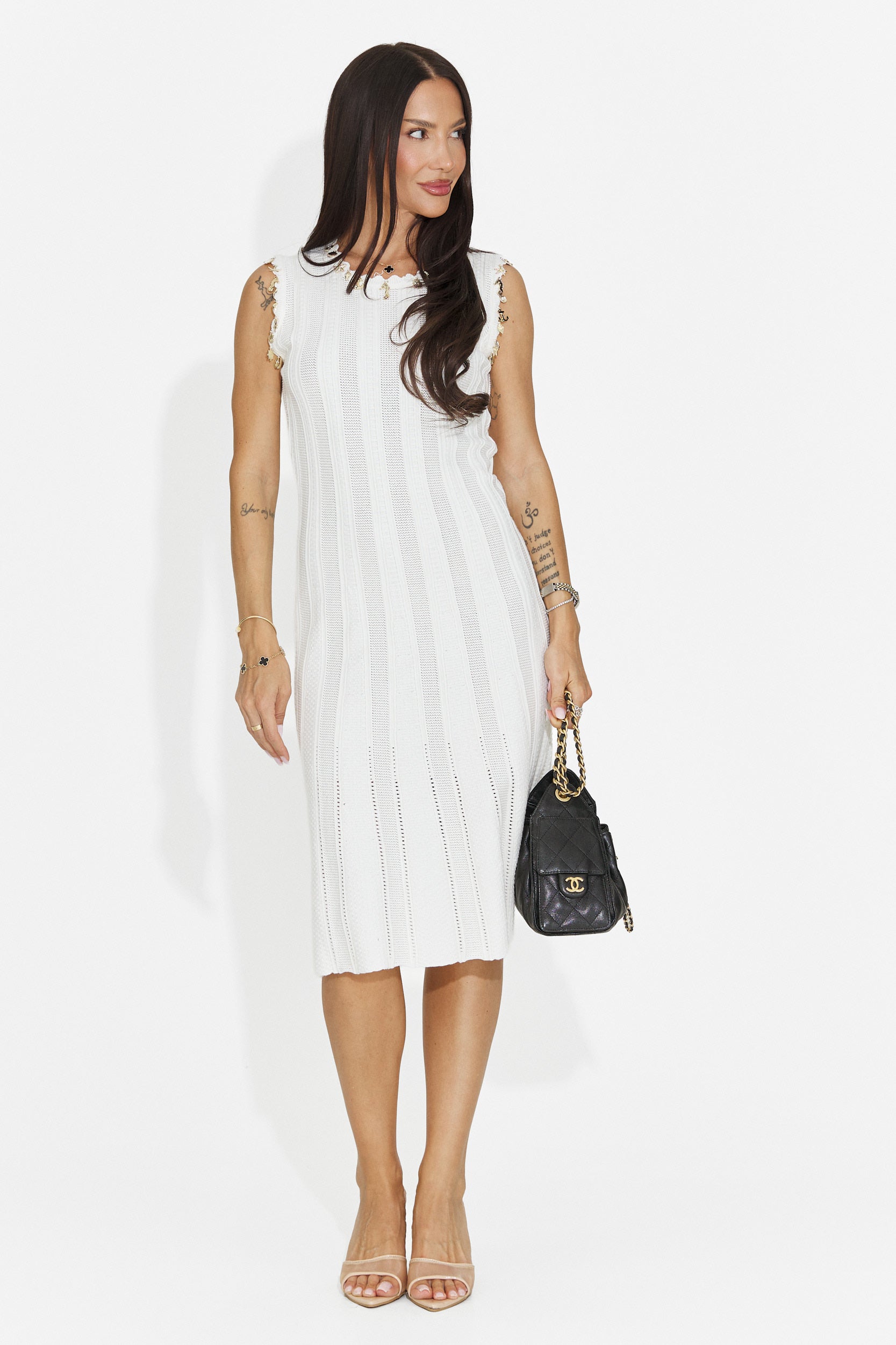 Rochie dama scurta alba Delaia Bogas