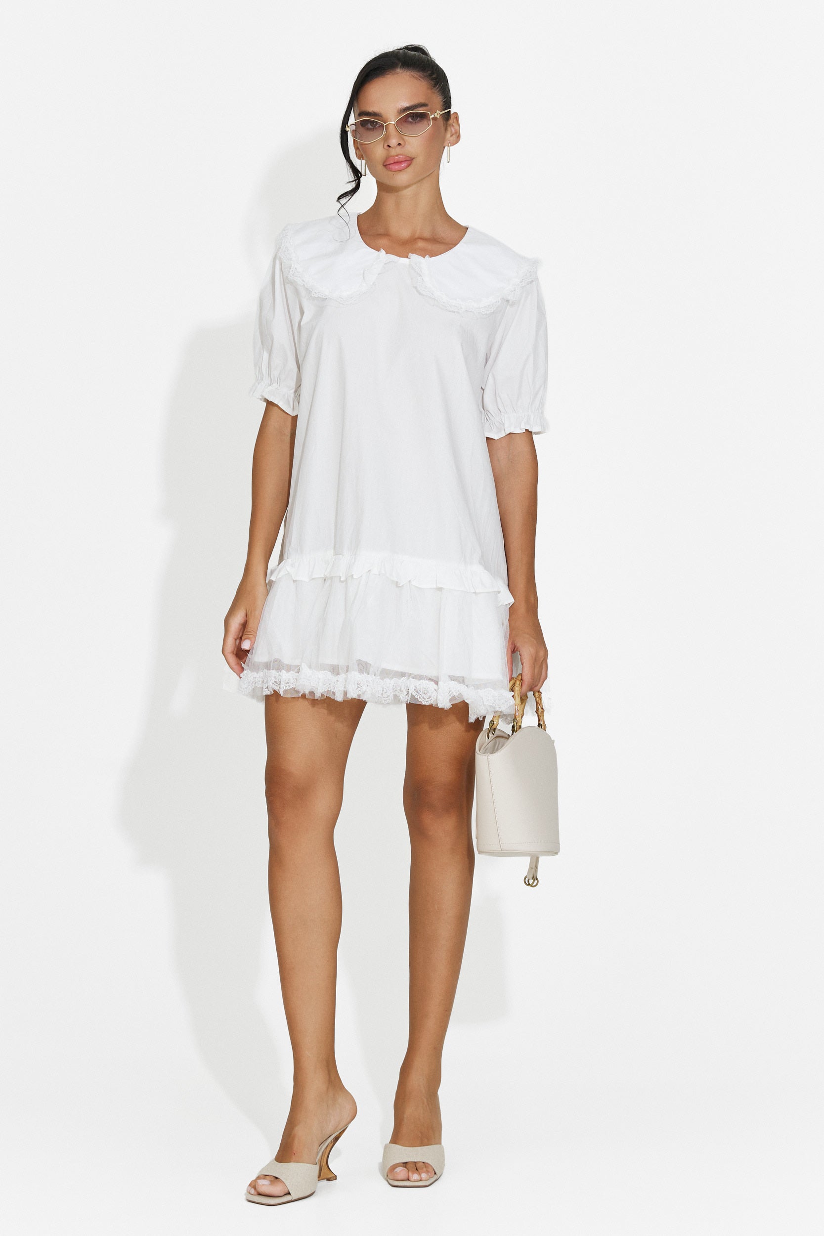 Rochie dama scurta alba Furzima Bogas