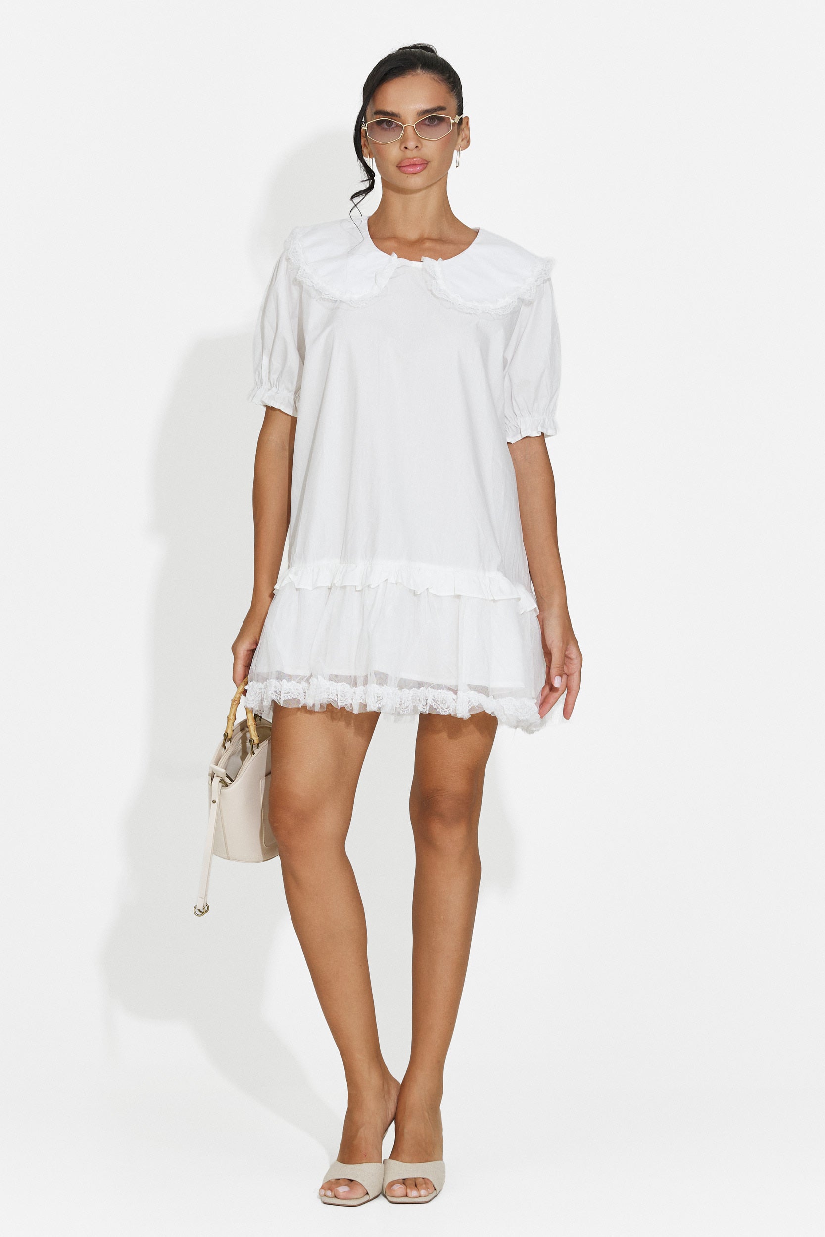 Rochie dama scurta alba Furzima Bogas