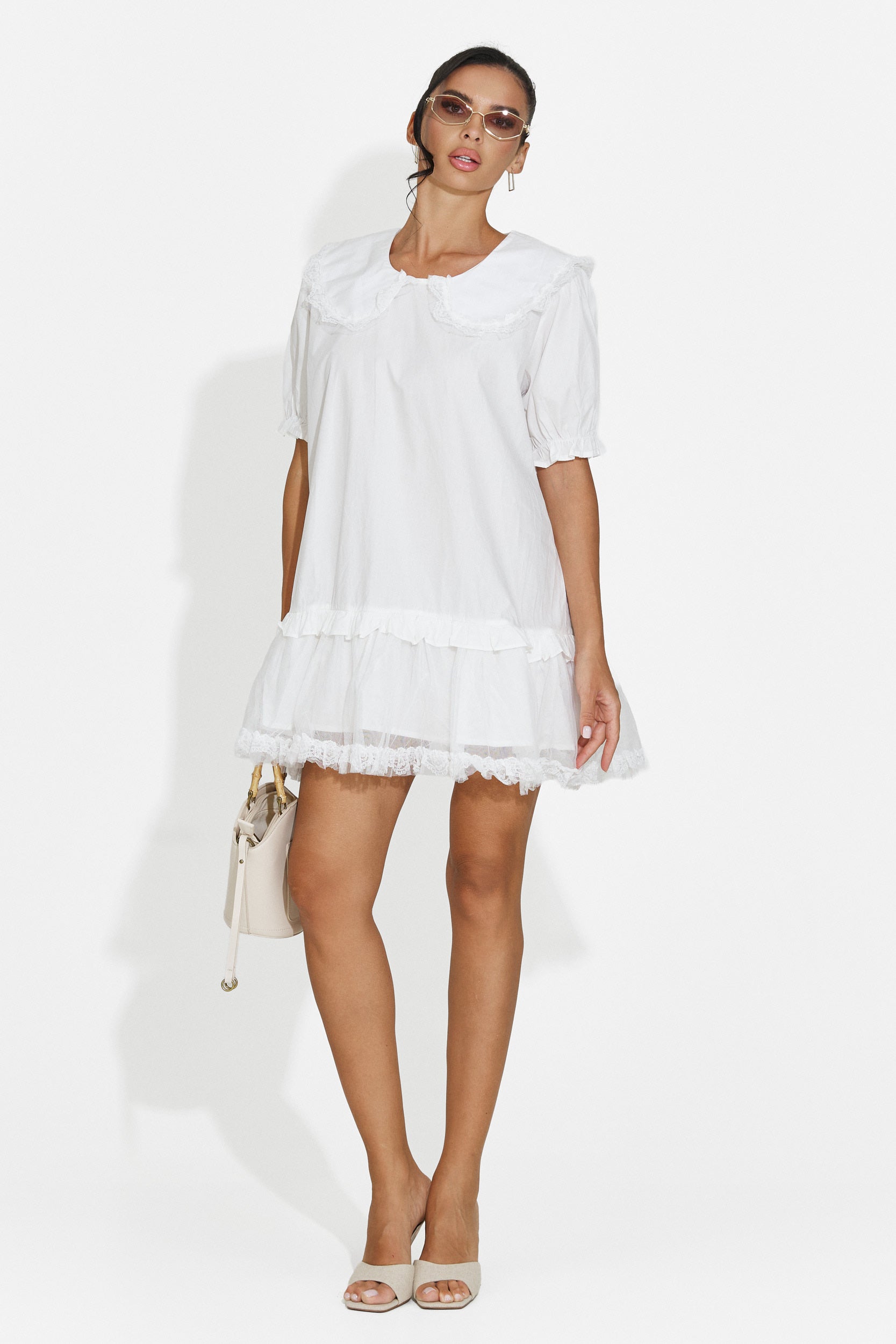 Rochie dama scurta alba Furzima Bogas