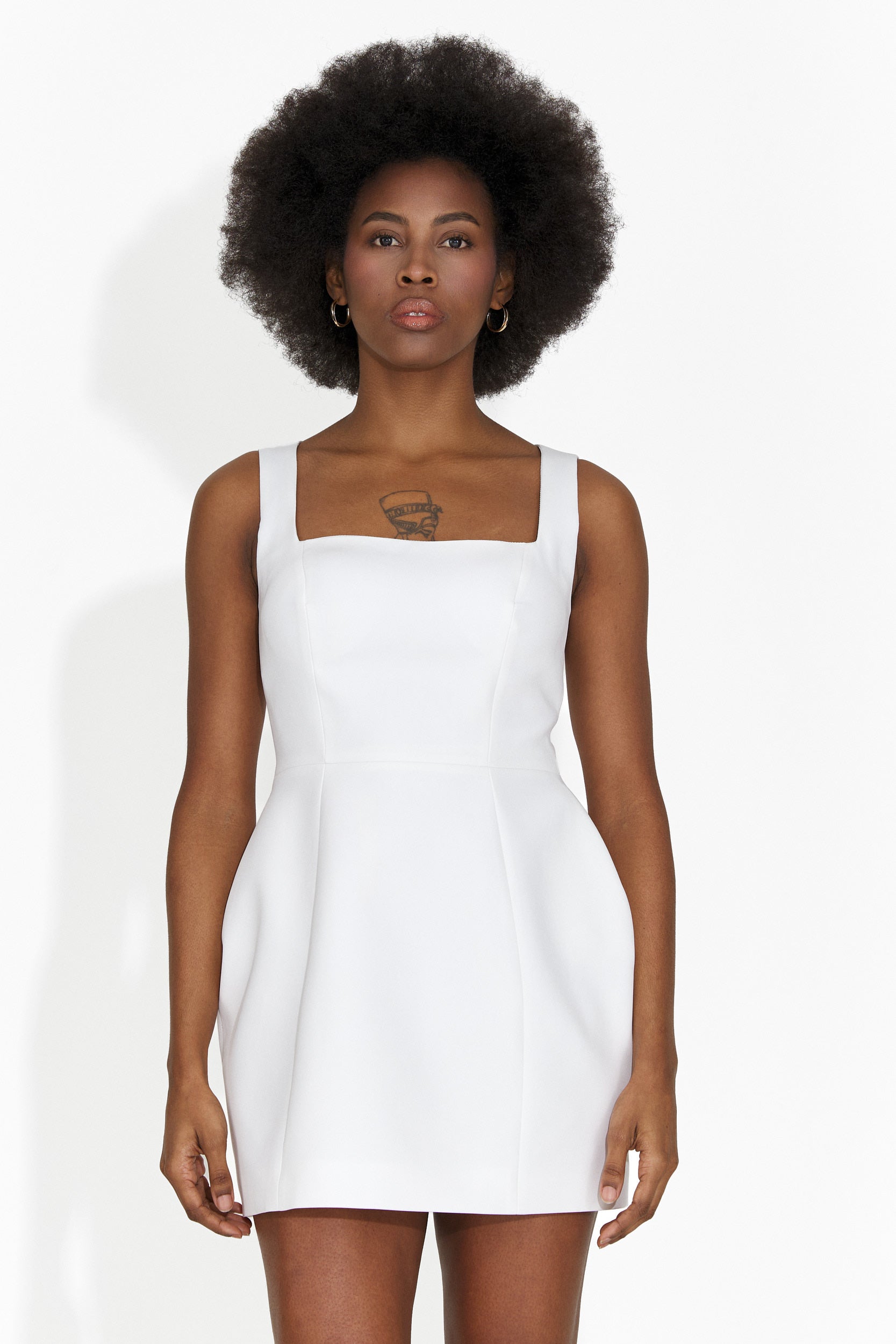 Rochie dama scurta alba Jimenia Bogas