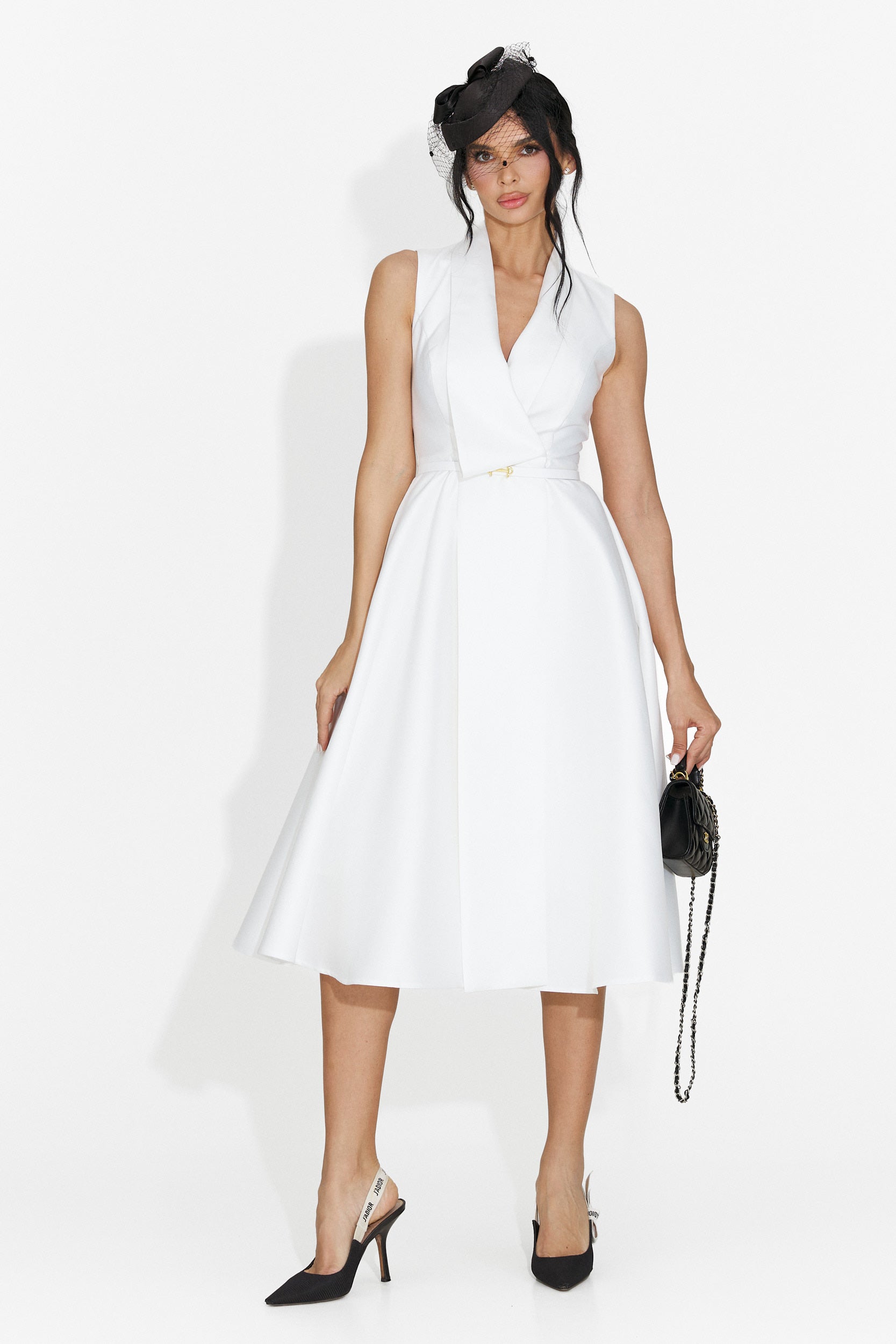 Rochie dama scurta alba Kady Bogas