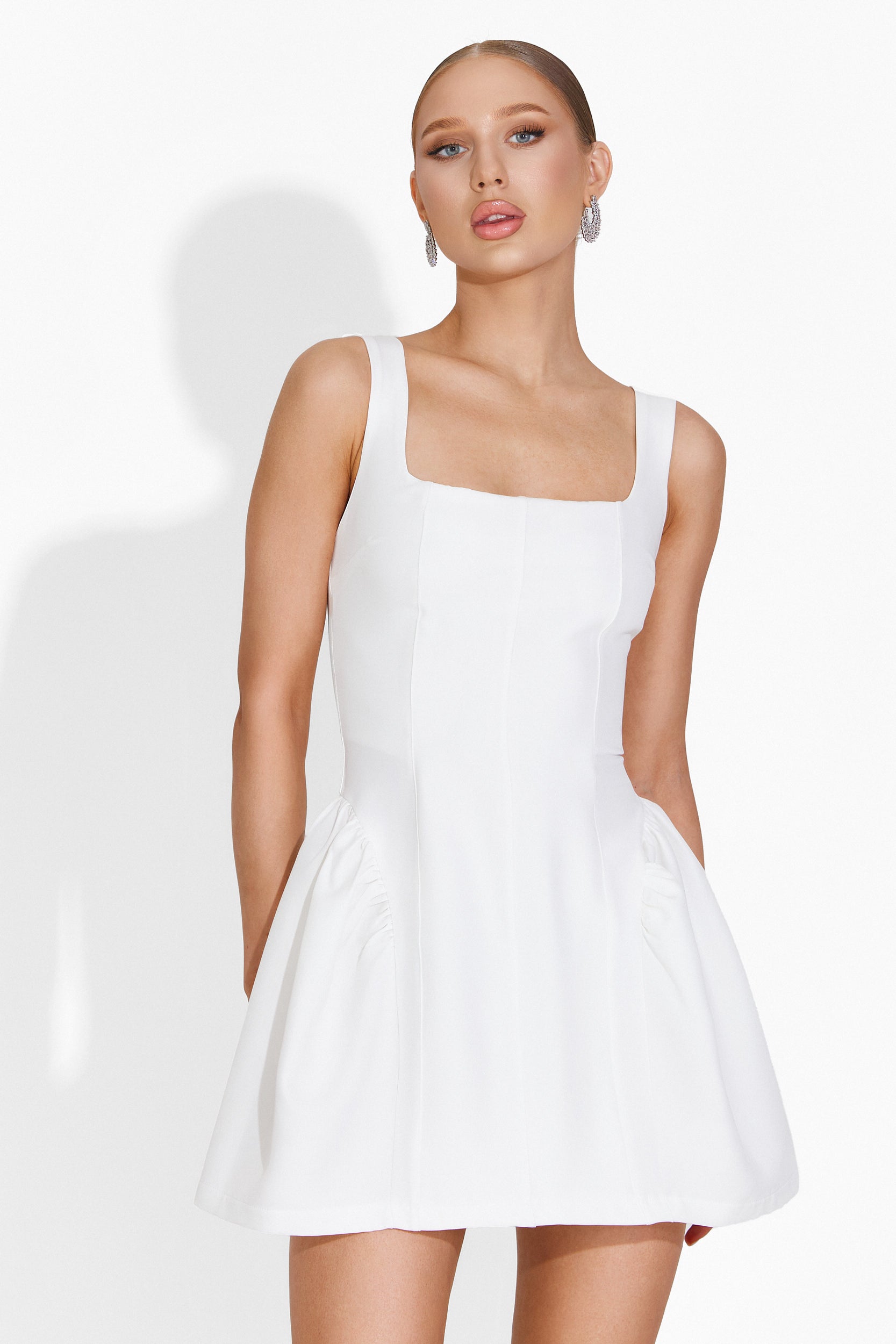 Rochie dama scurta alba Lucynda Bogas